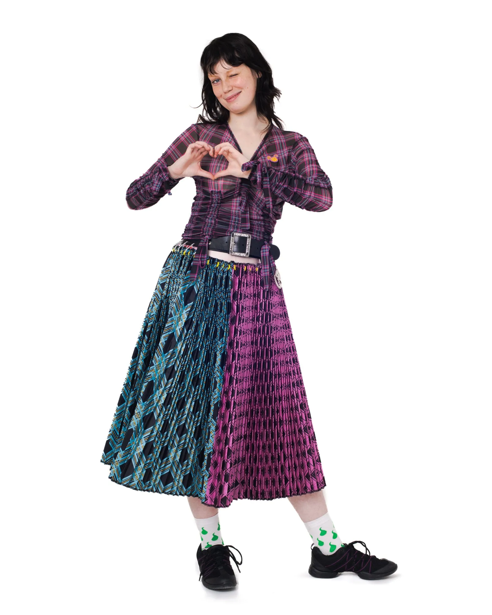 Black Belt Argyle Midi Skirt sold by Chopova Lowena product image thumbnail 2