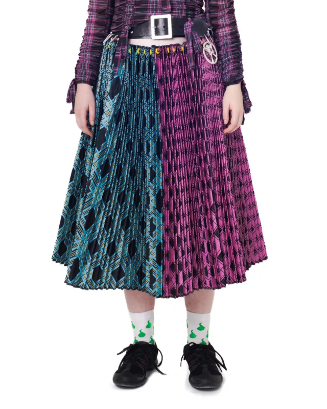 Black Belt Argyle Midi Skirt sold by Chopova Lowena