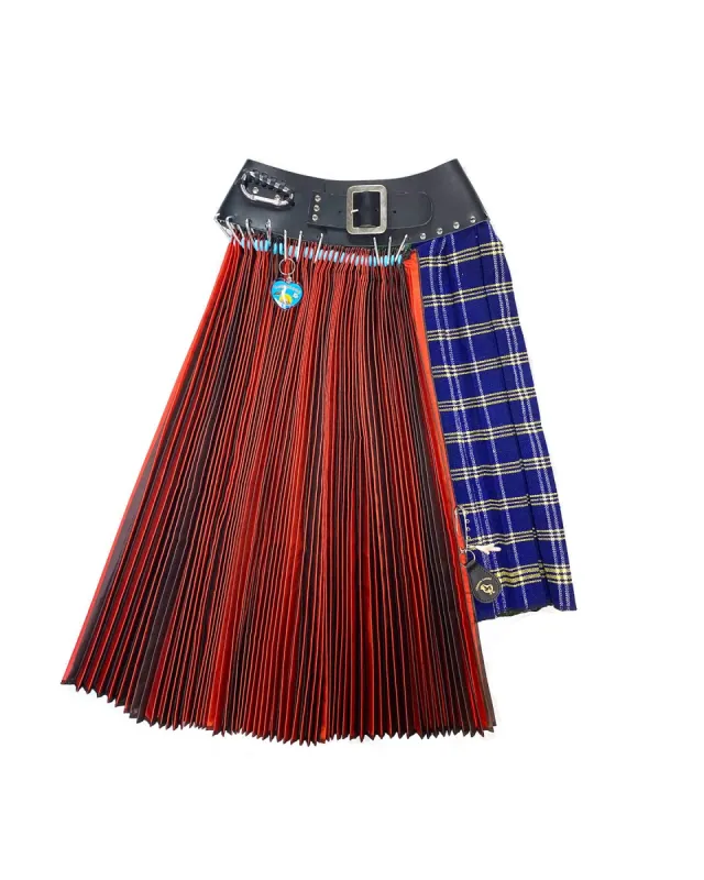 Red and Blue Half and Half Skirt sold by Chopova Lowena