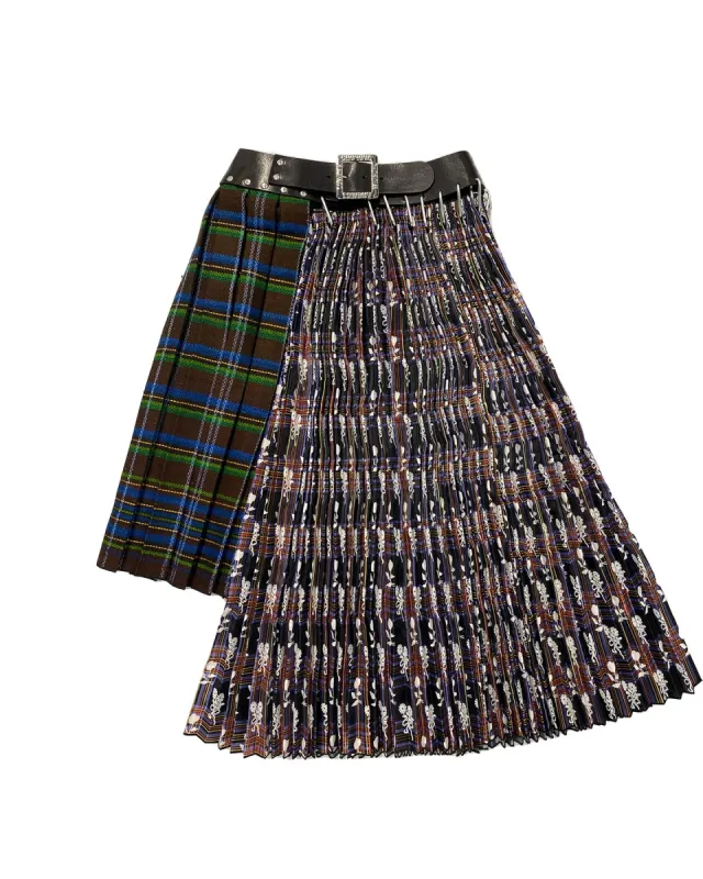 Black Belt Half and Half Midi Skirt sold by Chopova Lowena