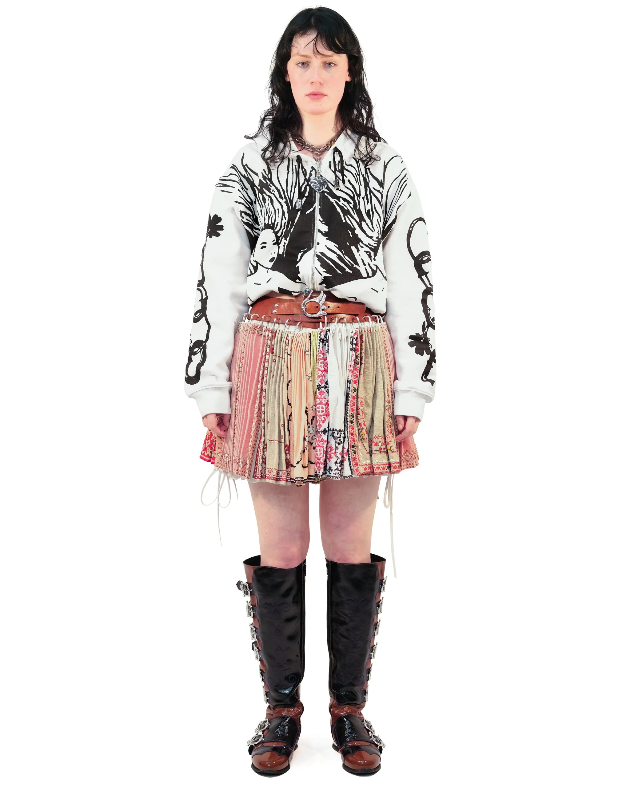 Kare Folkloric Mini Carabiner Skirt sold by Chopova Lowena