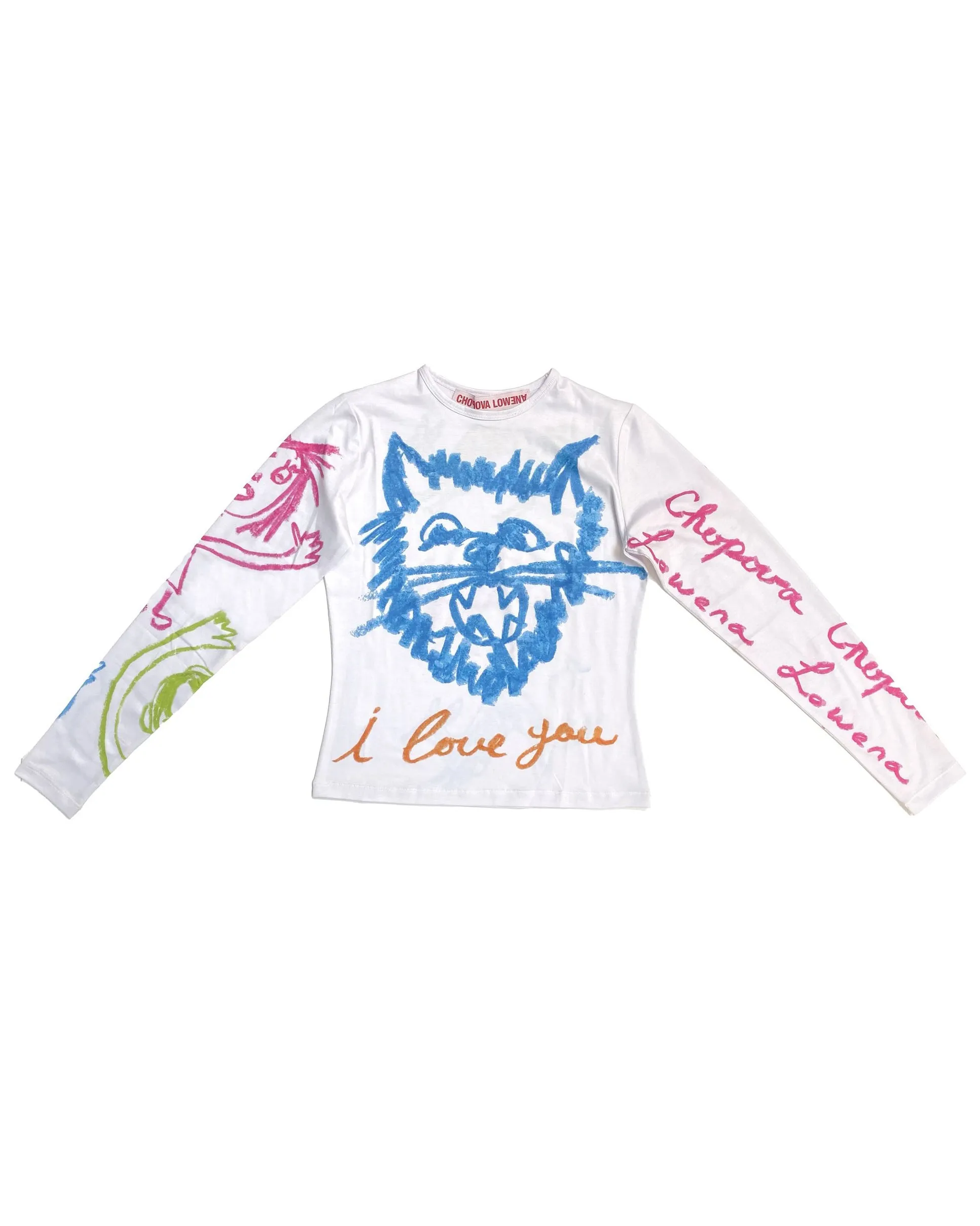 CL I love you Fitted Jersey Top sold by Chopova Lowena