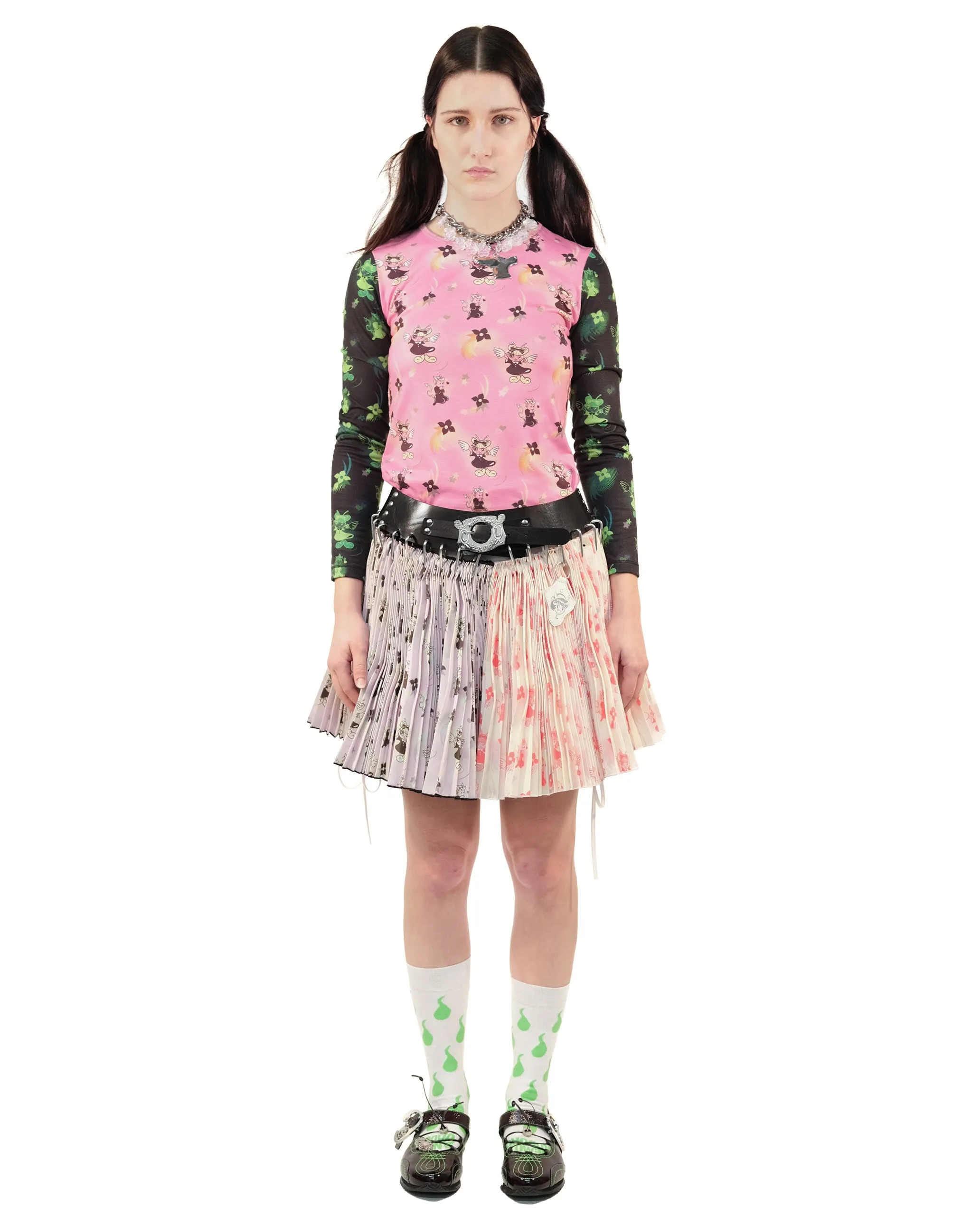 Neon Swoosh Fitted Jersey Top sold by Chopova Lowena