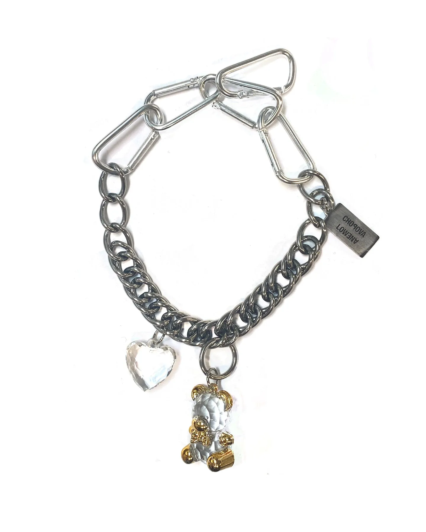 Bear and Heart Charm Necklace sold by Chopova Lowena