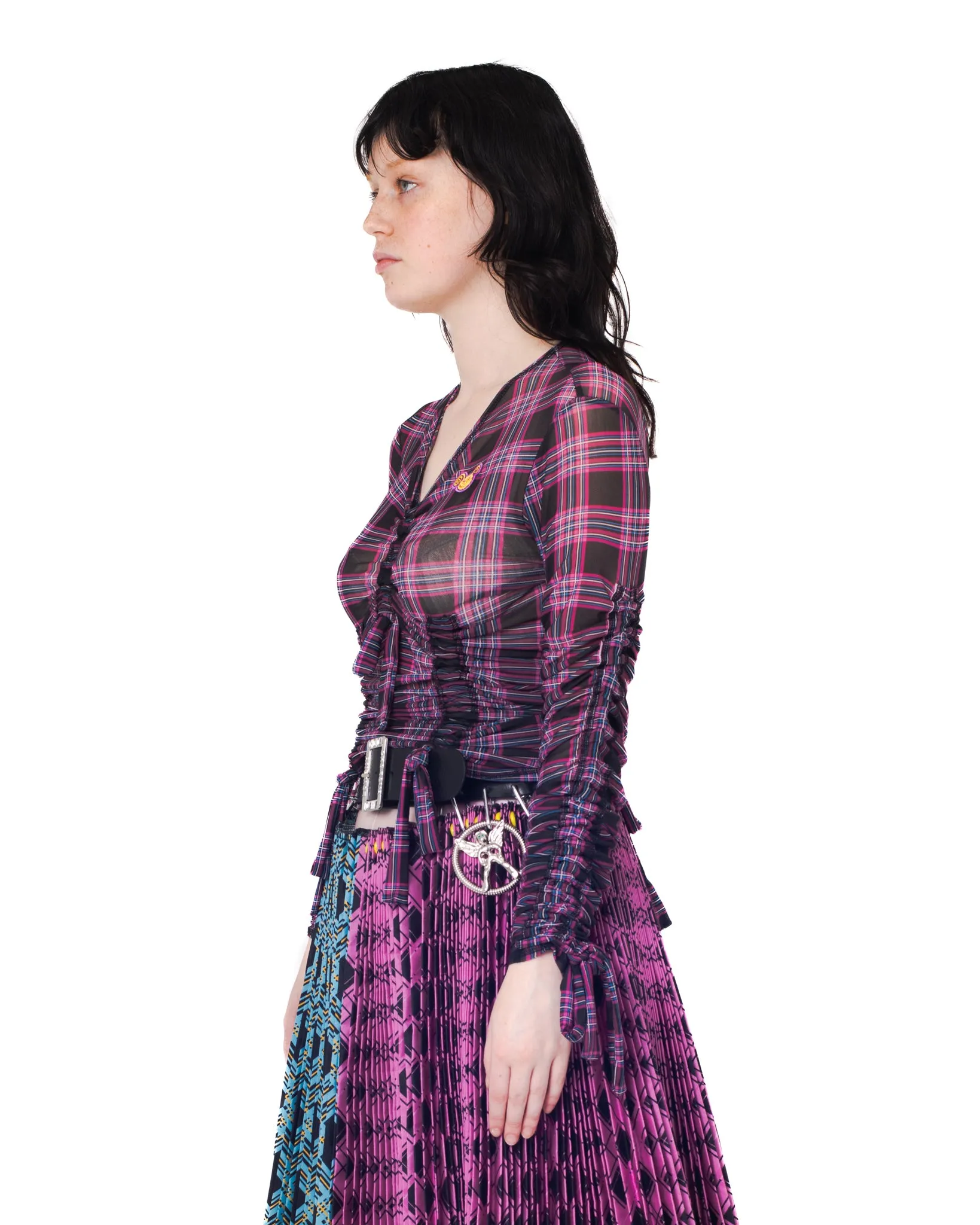 Ruched Mesh Top sold by Chopova Lowena product image thumbnail 4
