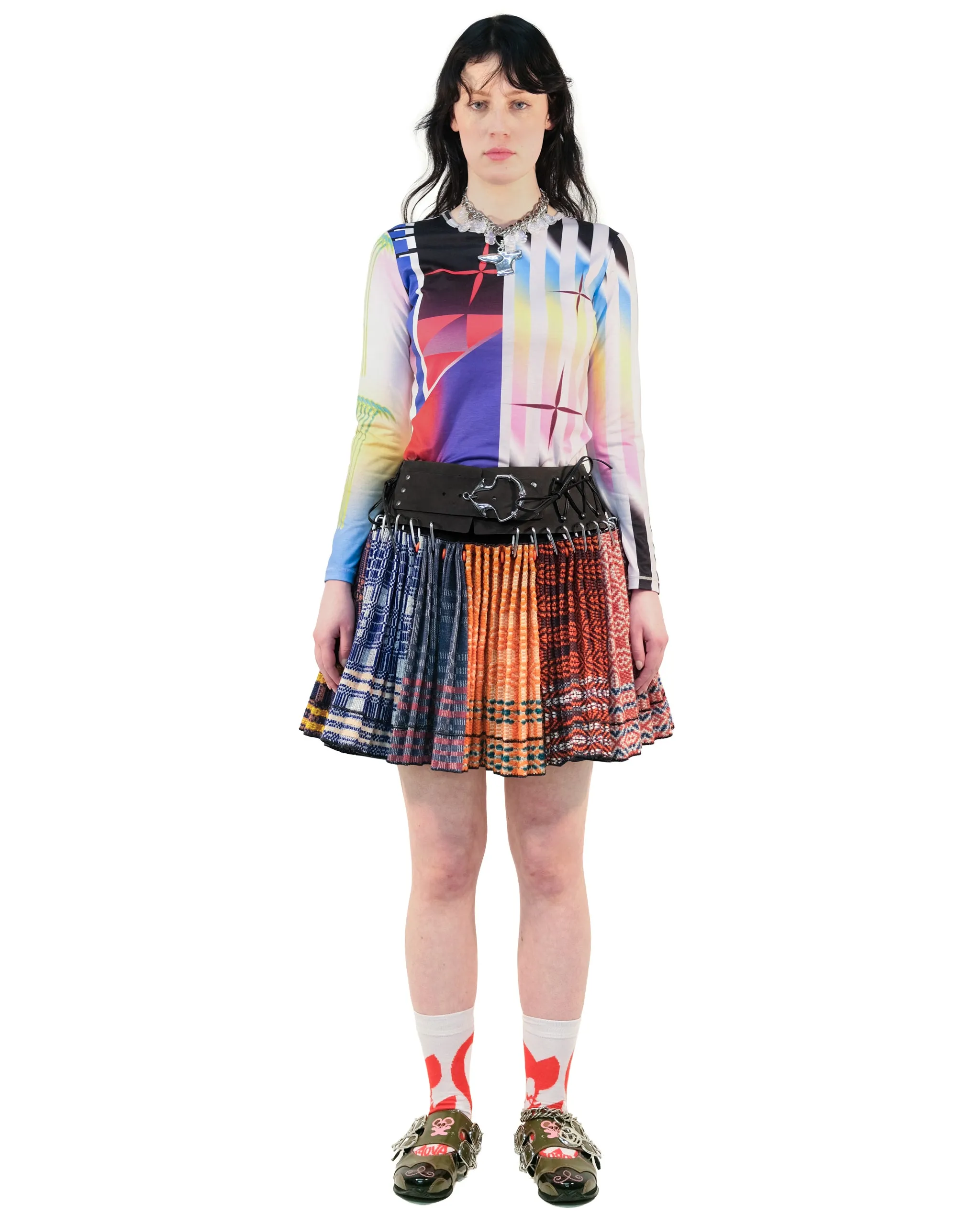 Garland Folkloric Mini Carabiner Skirt sold by Chopova Lowena