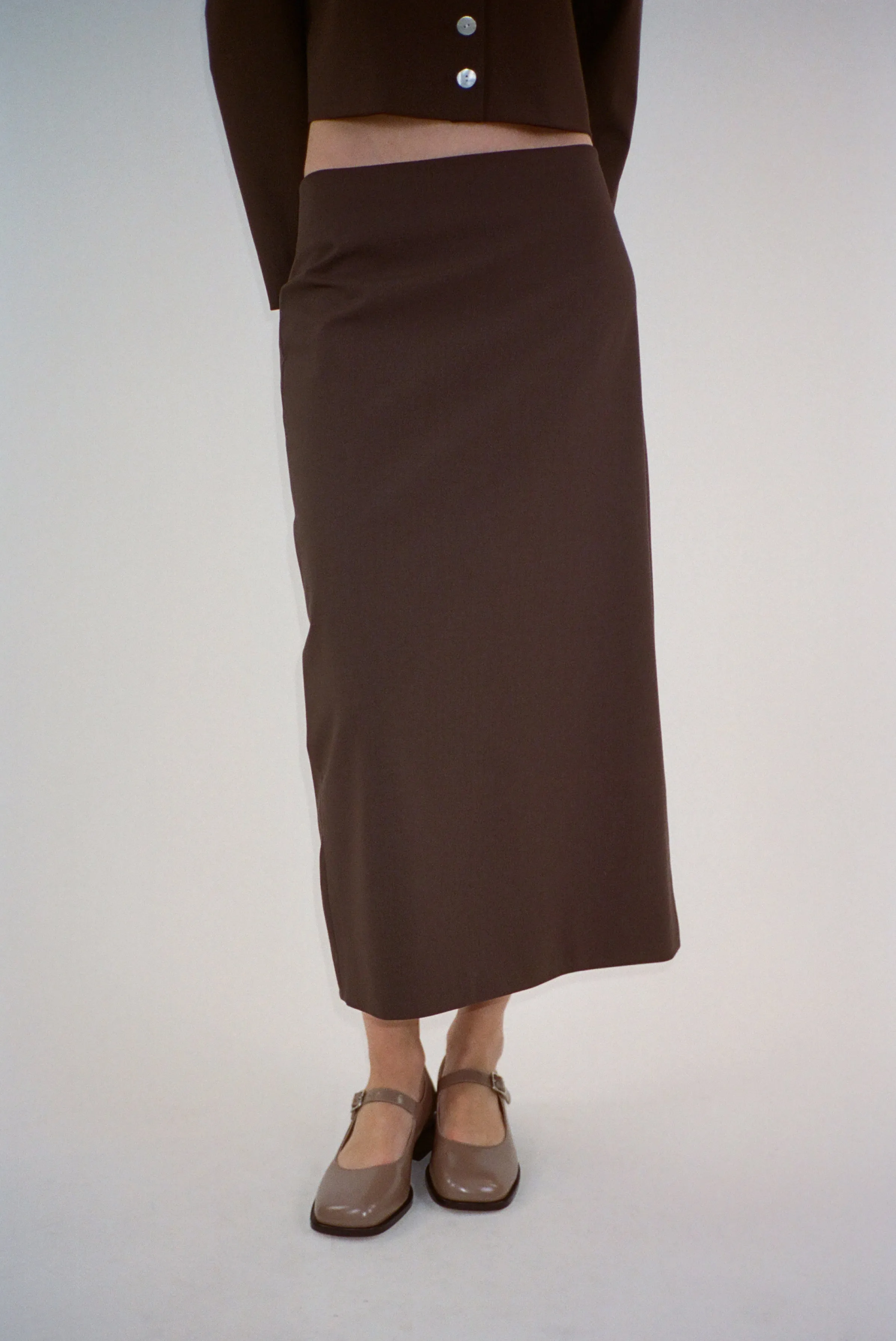 TOES SKIRT IN BROWN sold by Sandy Liang product image thumbnail 2