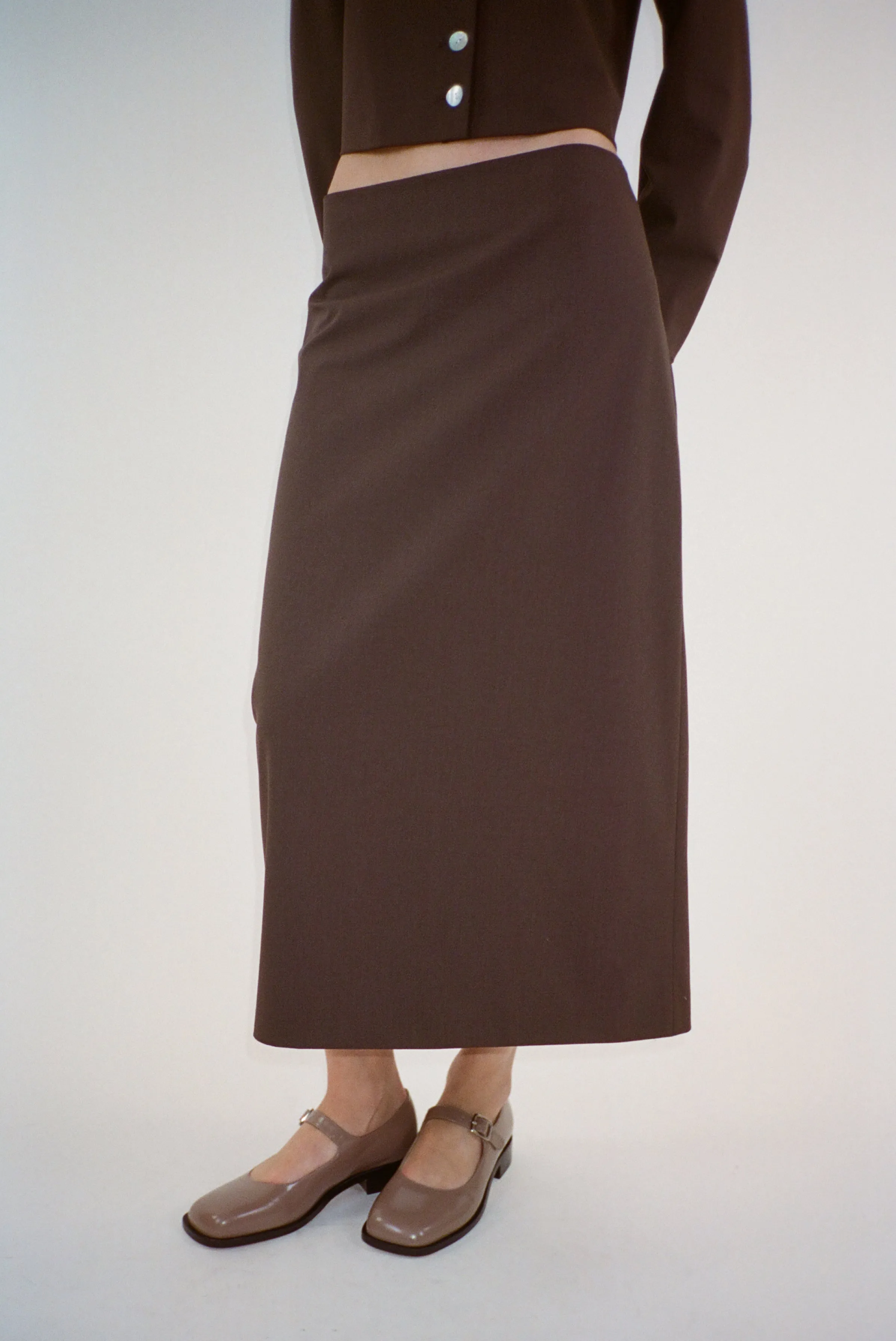 TOES SKIRT IN BROWN sold by Sandy Liang product image thumbnail 3