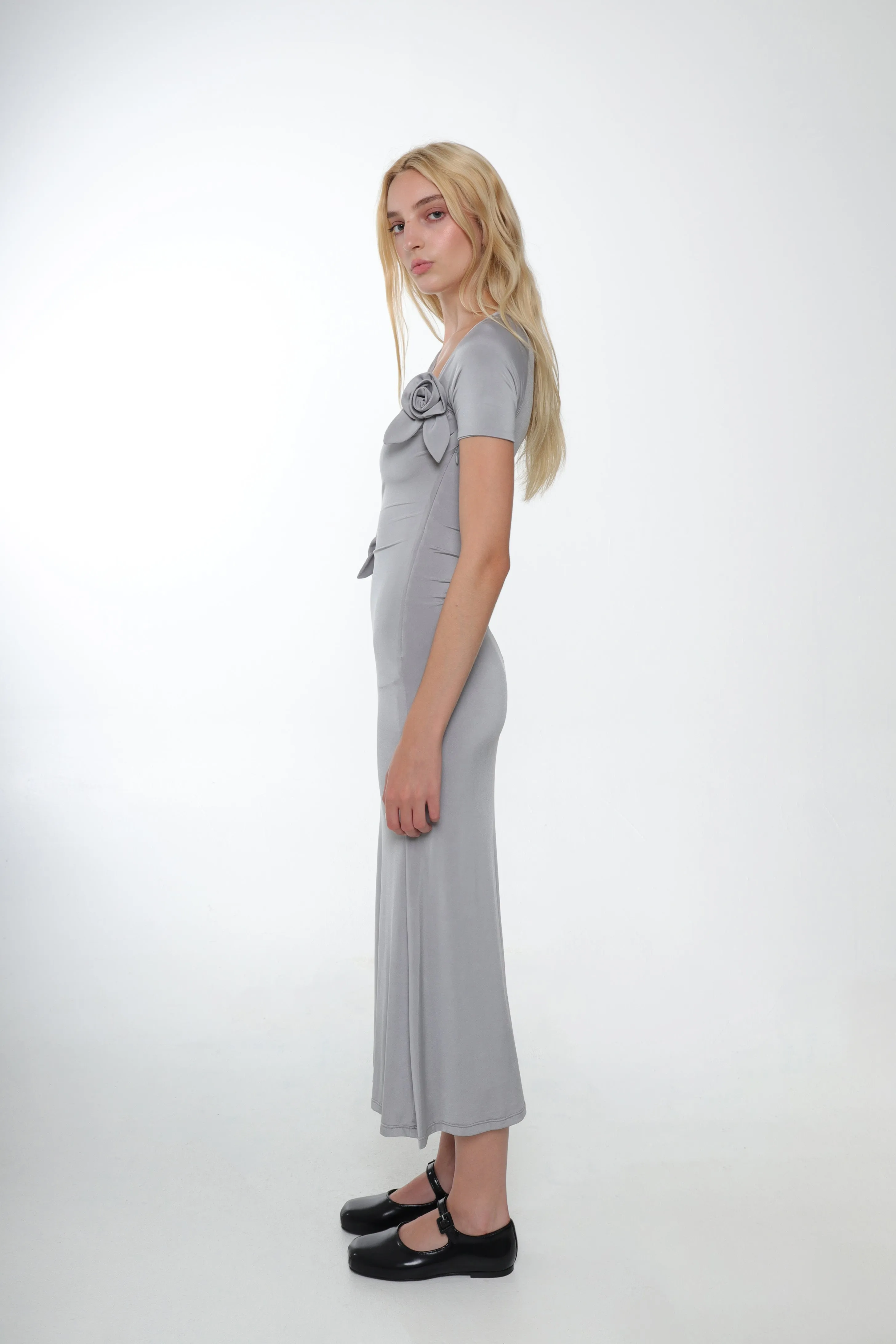 FILLE DRESS IN GREY sold by Sandy Liang product image thumbnail 3