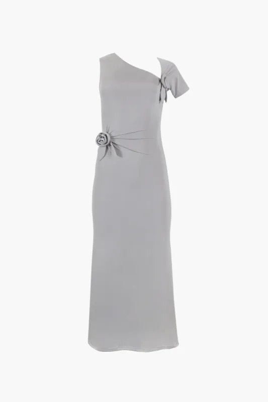 FILLE DRESS IN GREY made by Sandy Liang