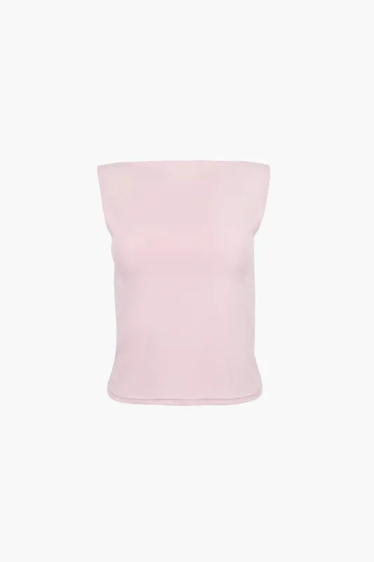 ANA TOP IN PINK made by Sandy Liang