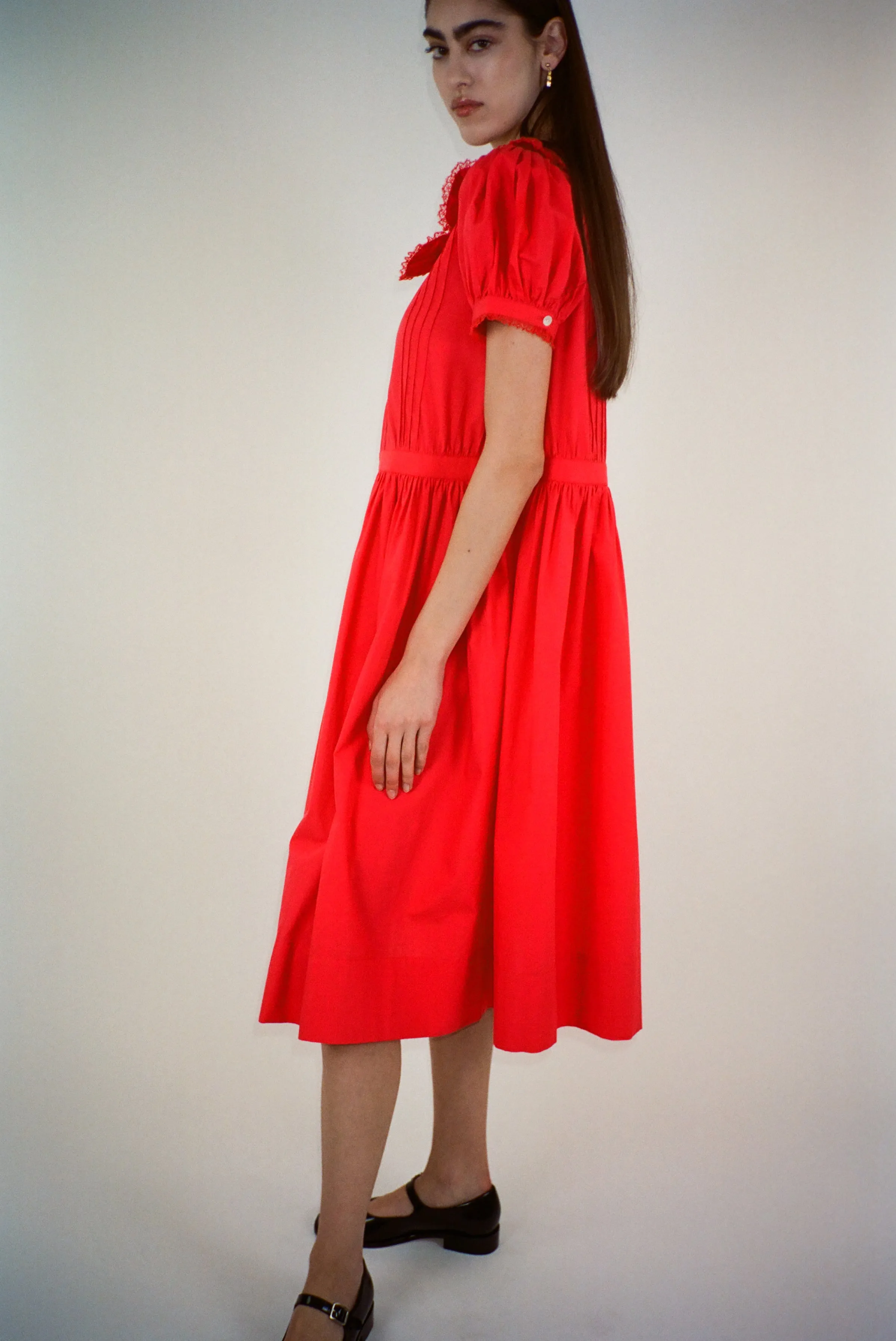 MIDDY DRESS IN RED sold by Sandy Liang product image thumbnail 3