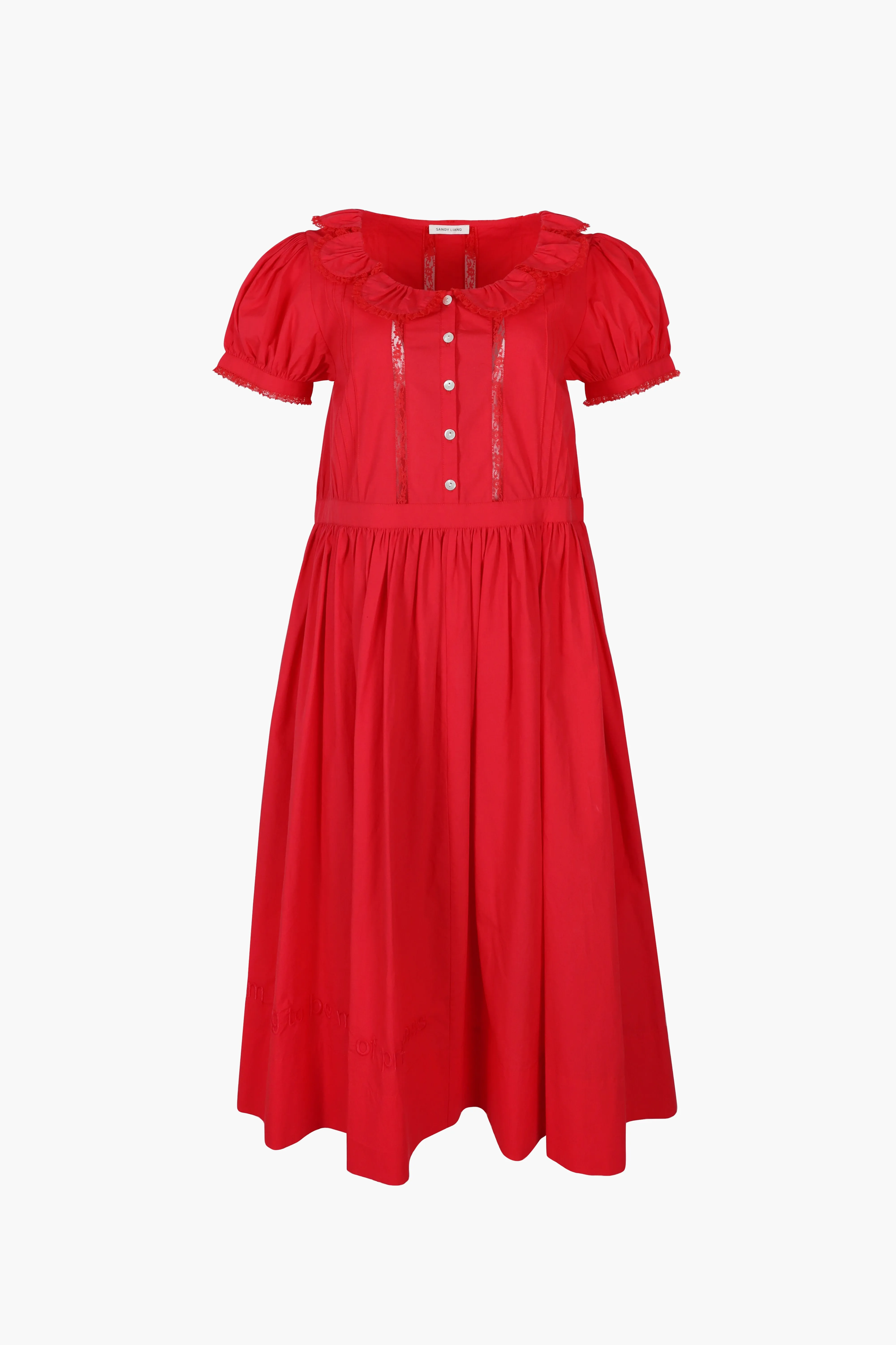MIDDY DRESS IN RED sold by Sandy Liang