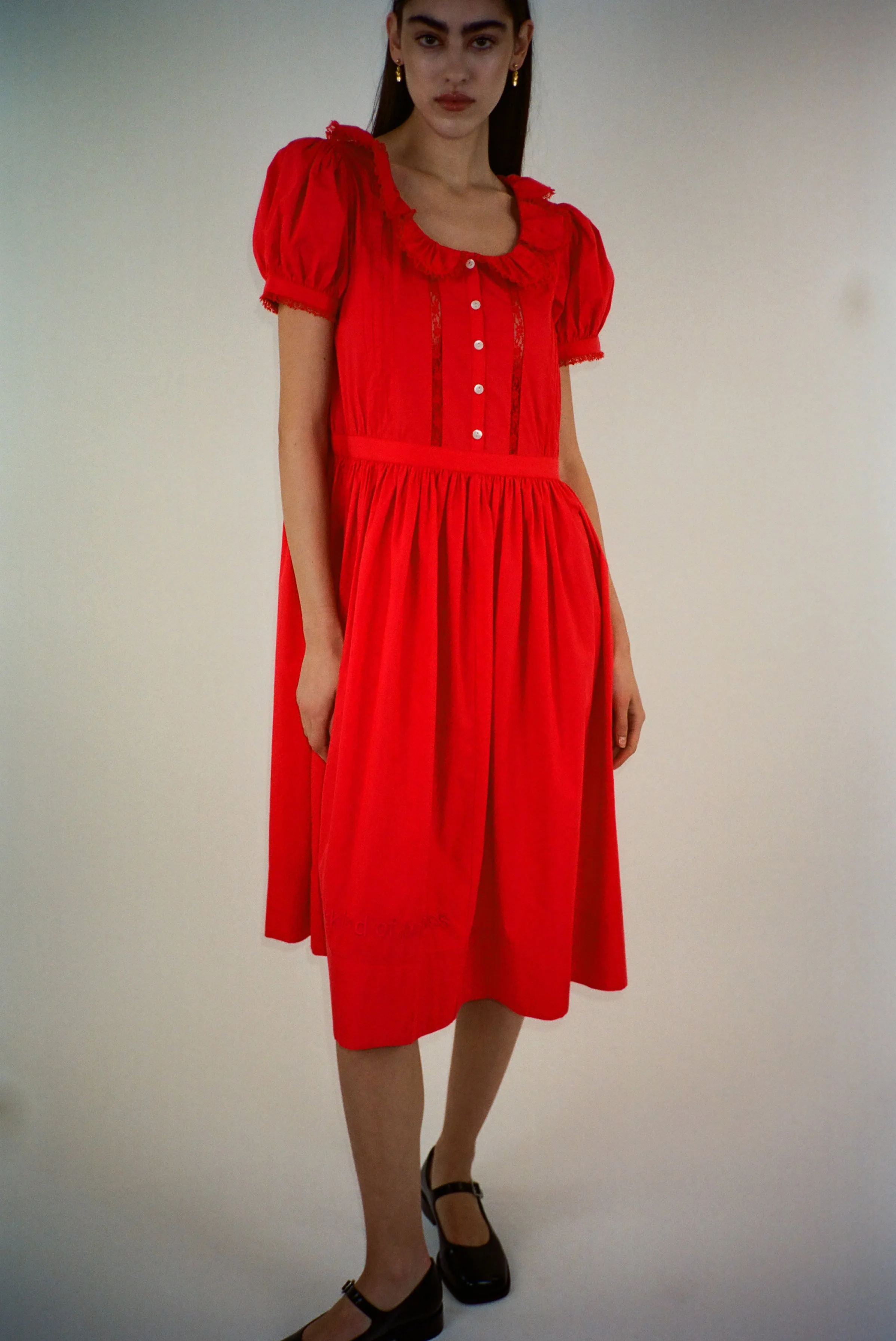 MIDDY DRESS IN RED sold by Sandy Liang product image thumbnail 4