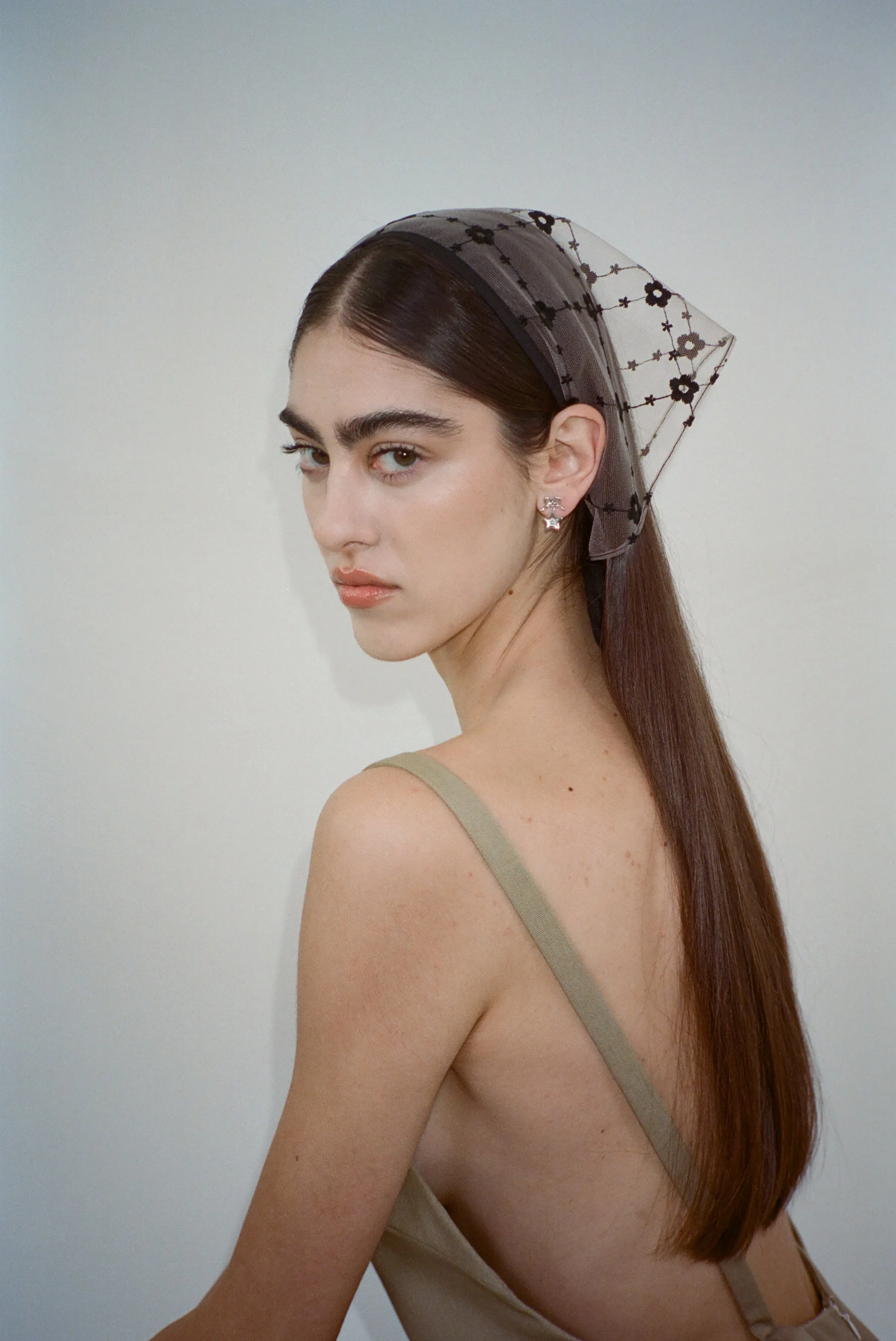 NINETY BANDANA IN FLOWER GRID sold by Sandy Liang product image thumbnail 3