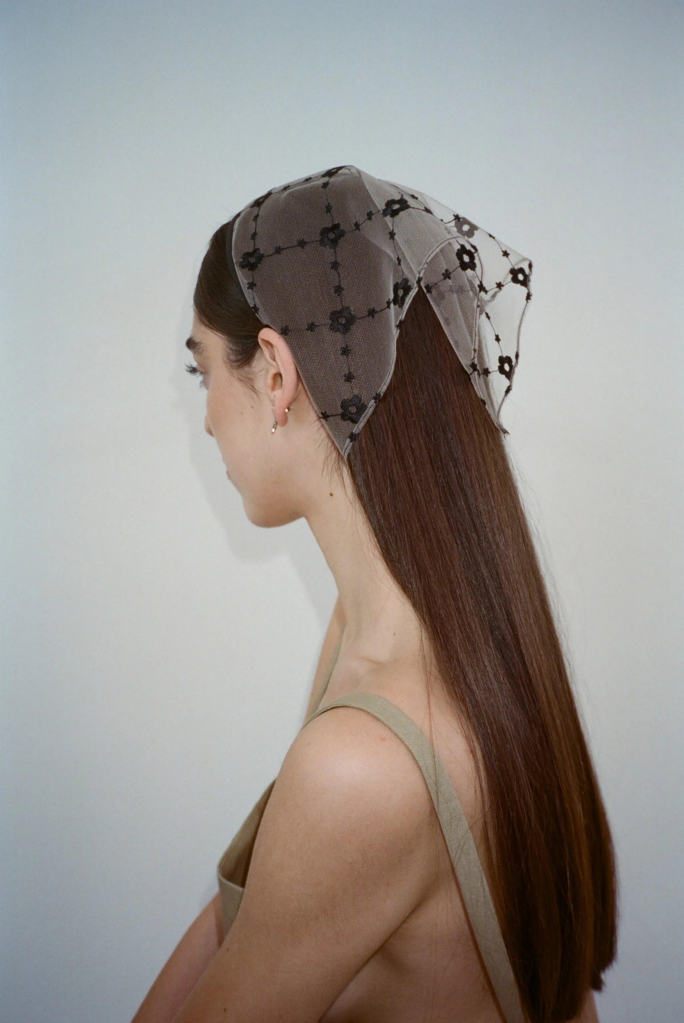 NINETY BANDANA IN FLOWER GRID sold by Sandy Liang product image thumbnail 2