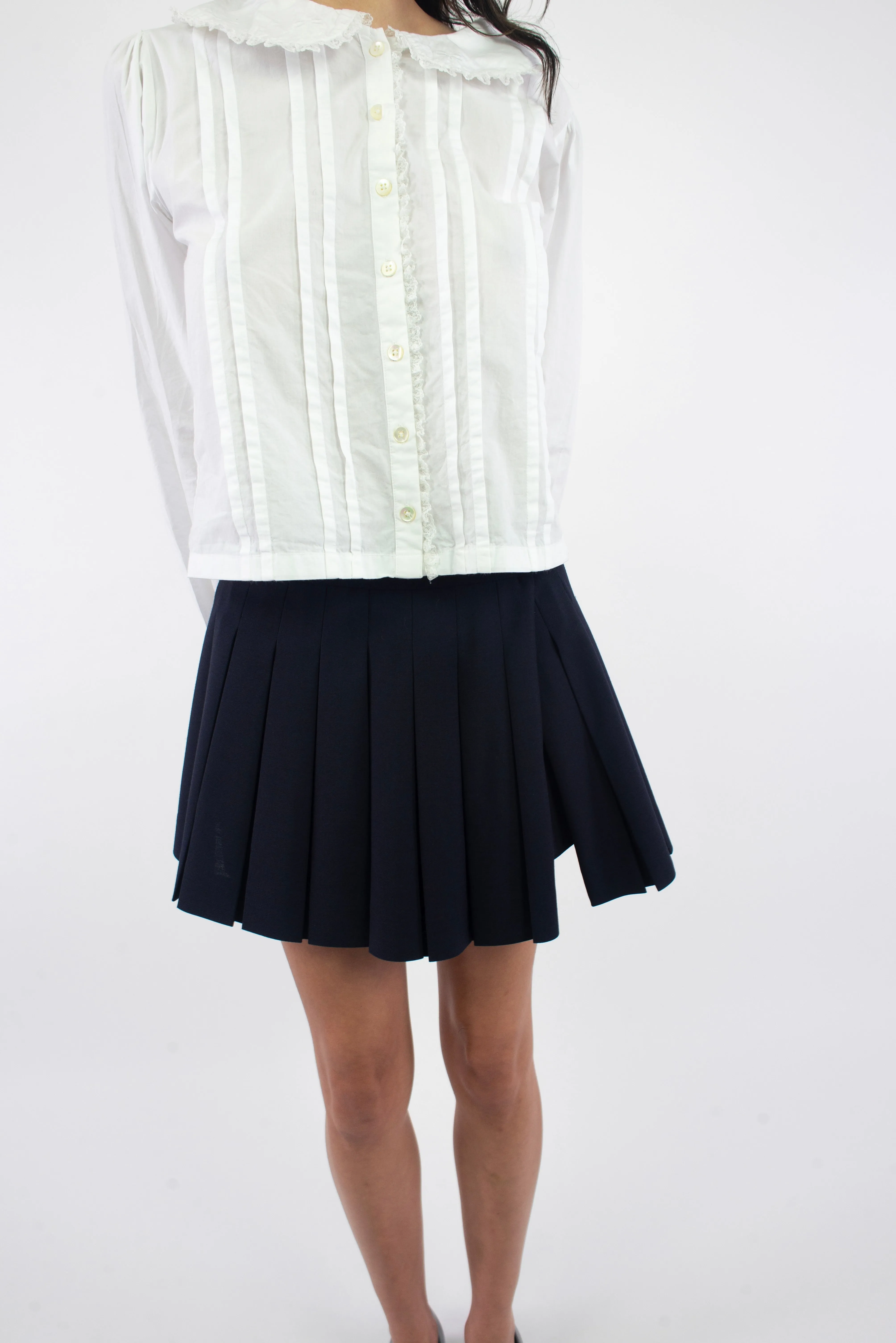 PARIS SKORT IN DARK NAVY sold by Sandy Liang product image thumbnail 3