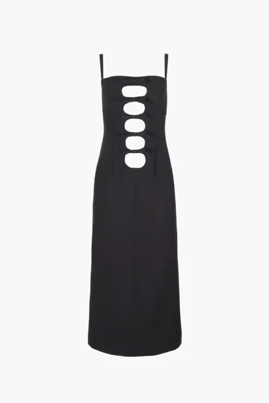 LEONIE DRESS IN BLACK made by Sandy Liang