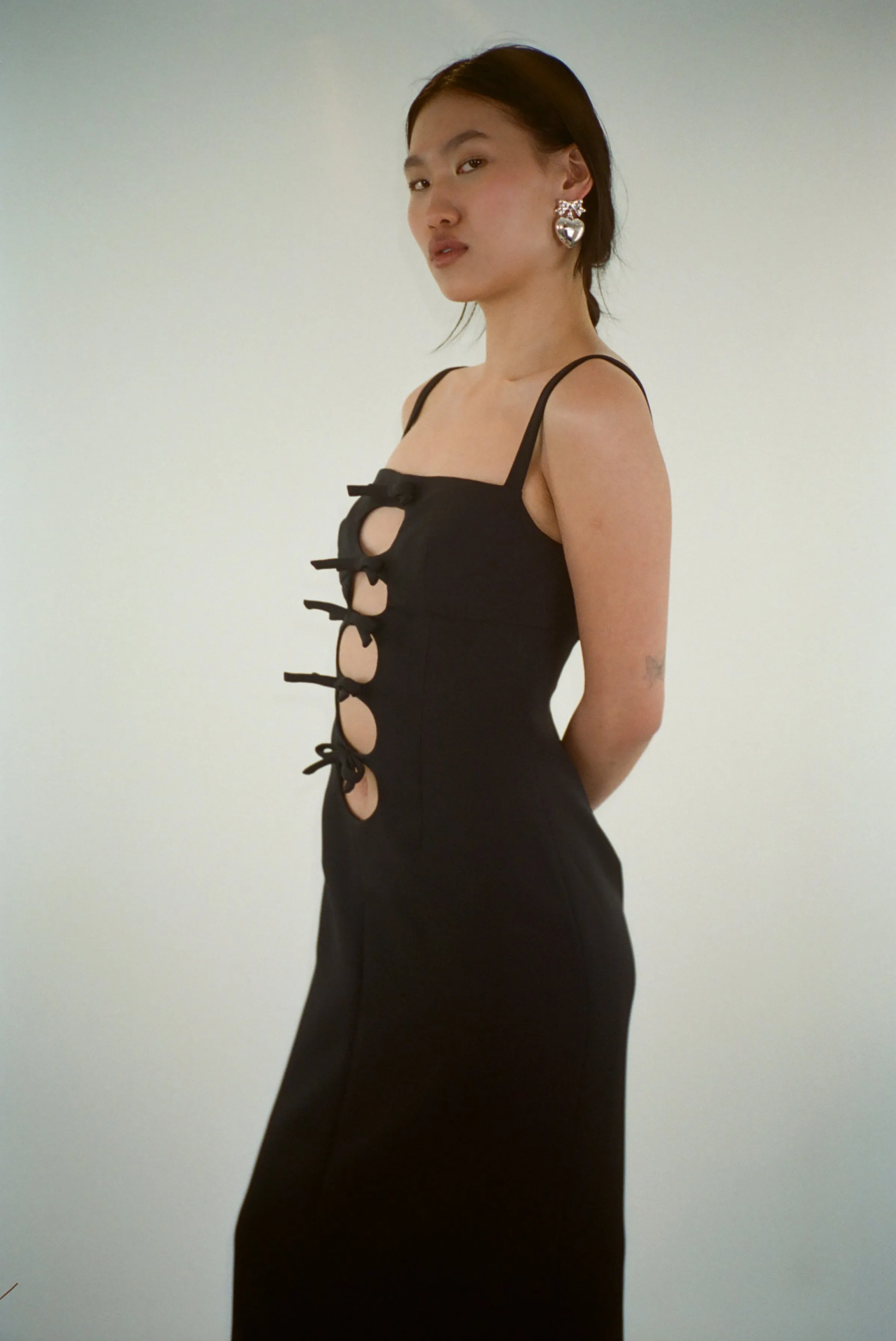 LEONIE DRESS IN BLACK sold by Sandy Liang product image thumbnail 5