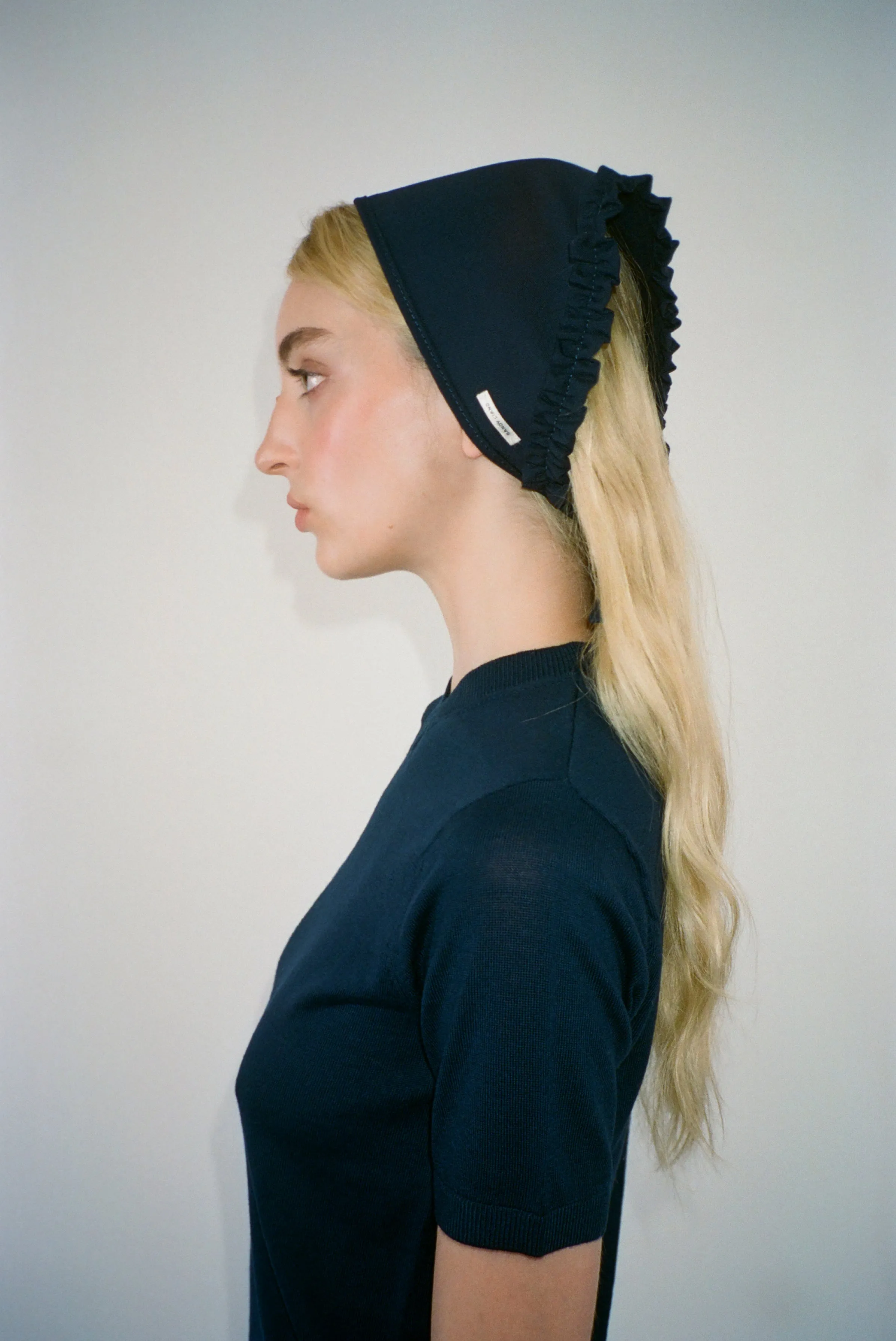 CEDRO BANDANA IN DARK NAVY sold by Sandy Liang product image thumbnail 2