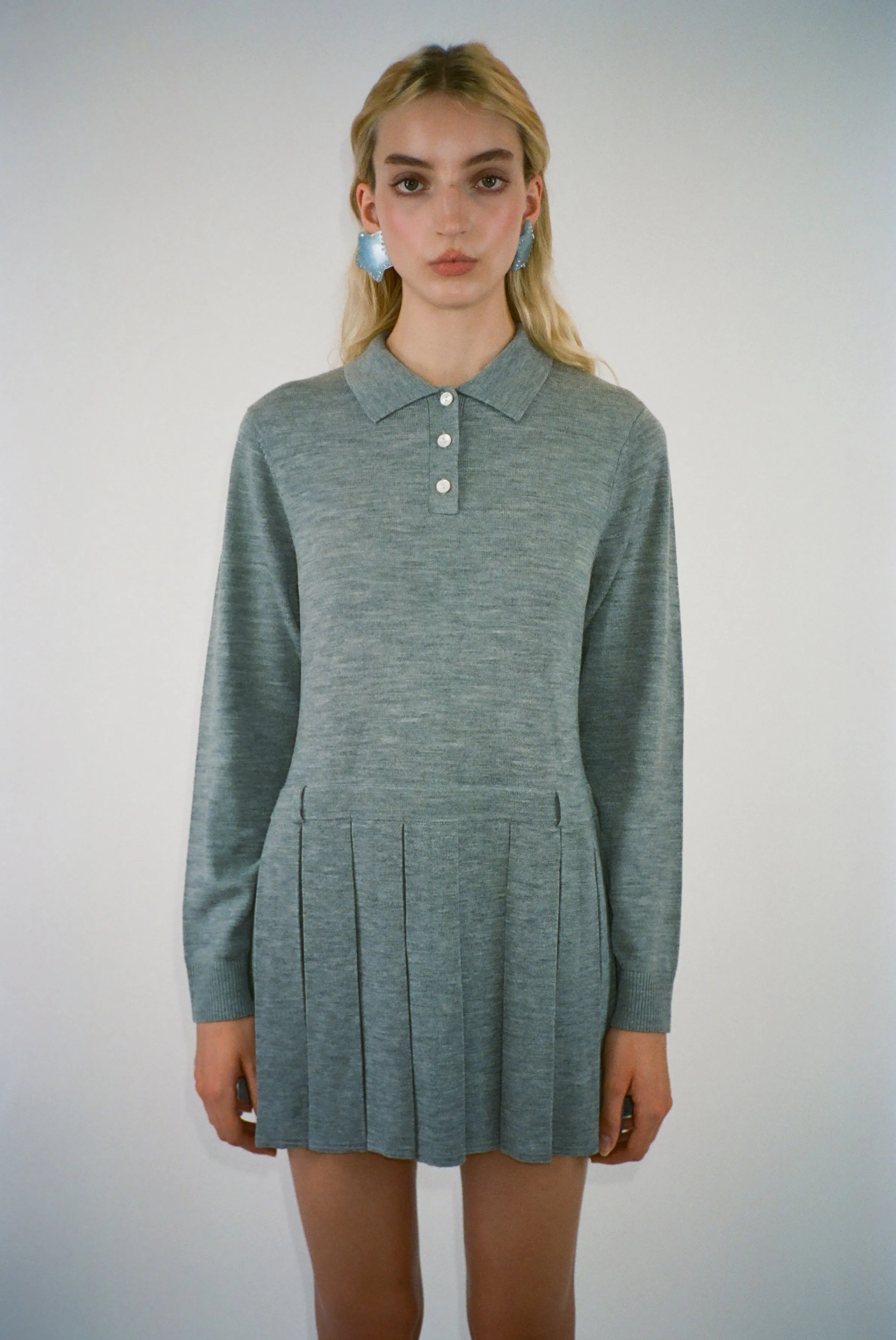 HAGUE SWEATER DRESS IN GREY sold by Sandy Liang product image thumbnail 3