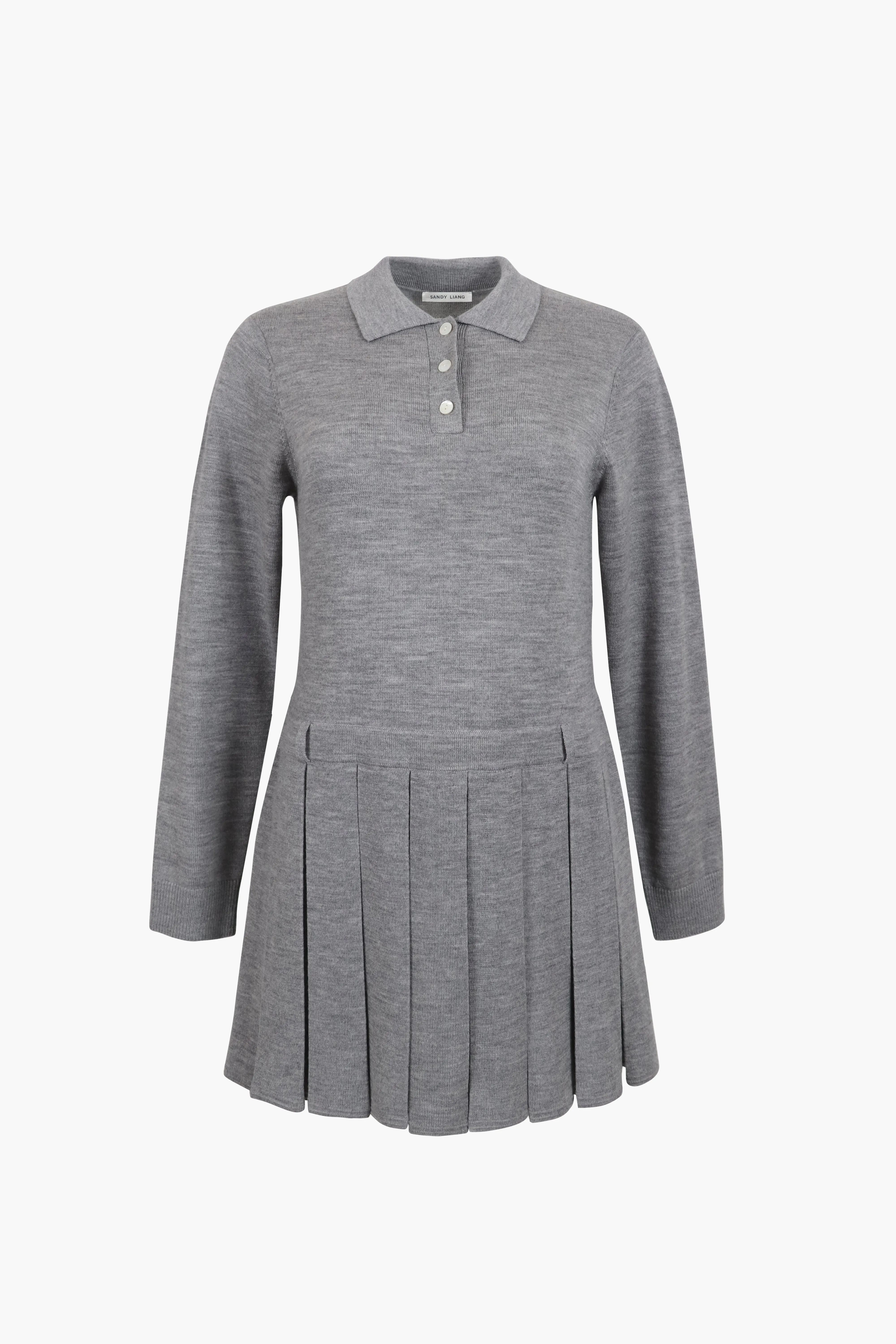 HAGUE SWEATER DRESS IN GREY sold by Sandy Liang