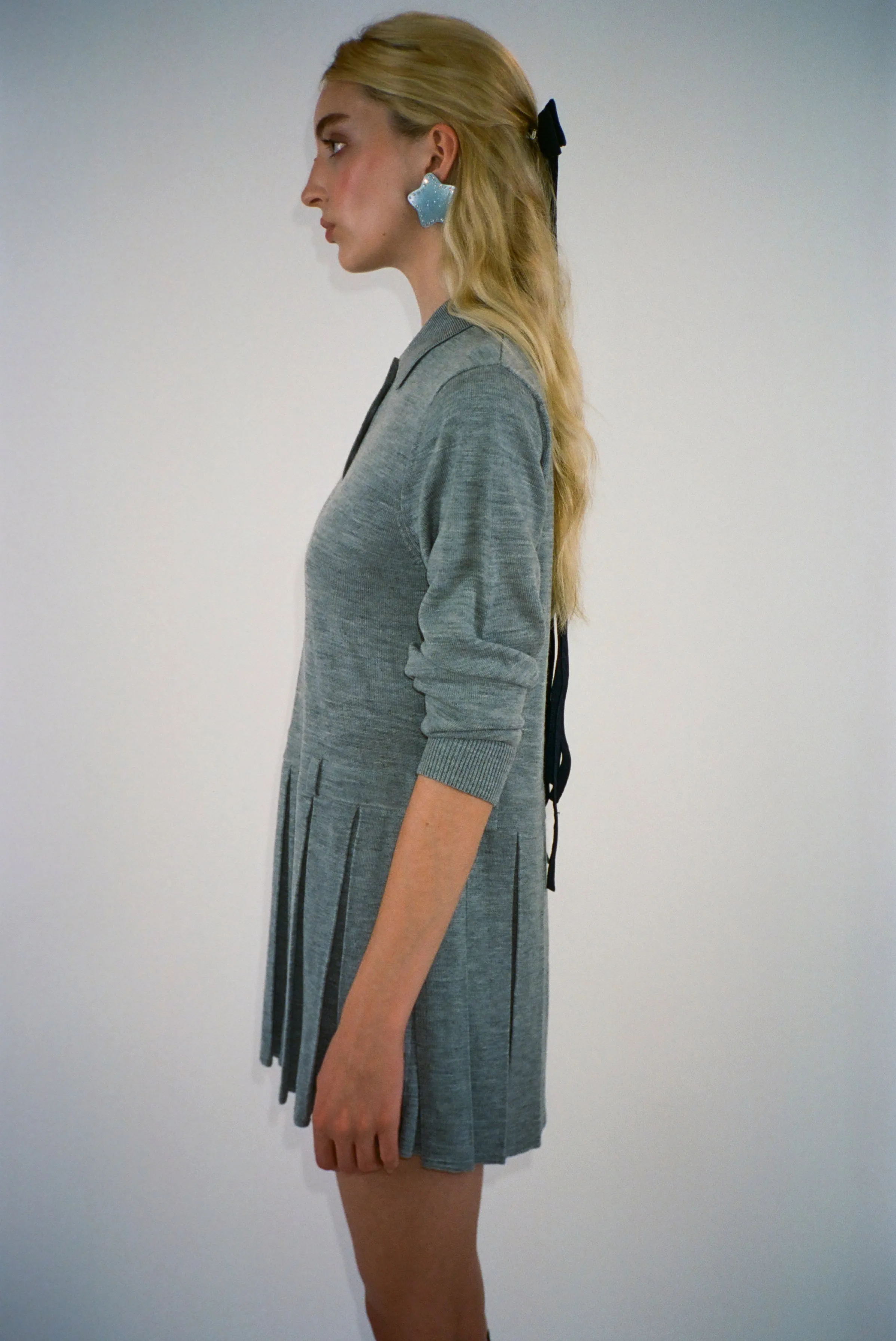 HAGUE SWEATER DRESS IN GREY sold by Sandy Liang product image thumbnail 2