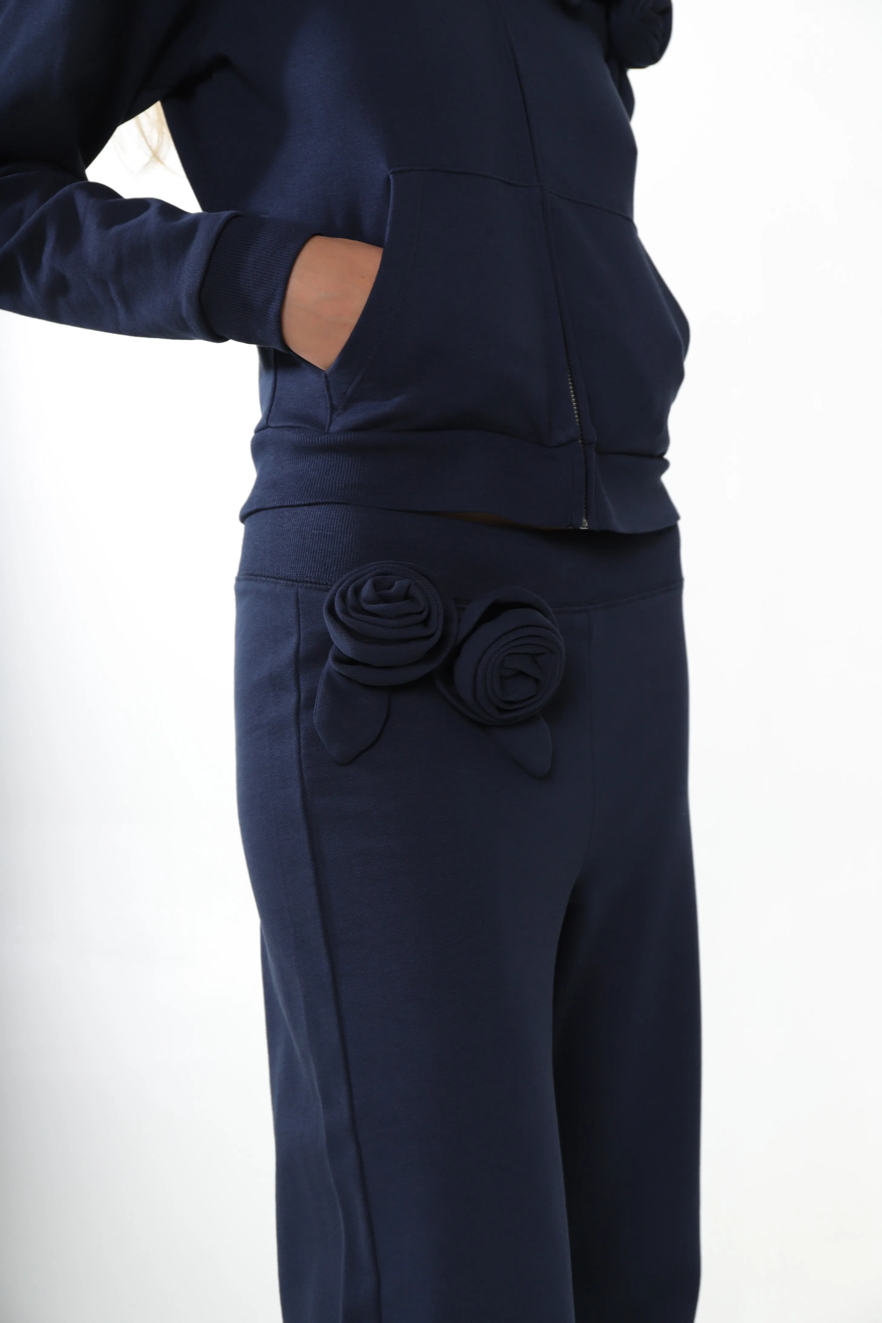 HILTON SWEATPANTS IN NAVY sold by Sandy Liang product image thumbnail 4