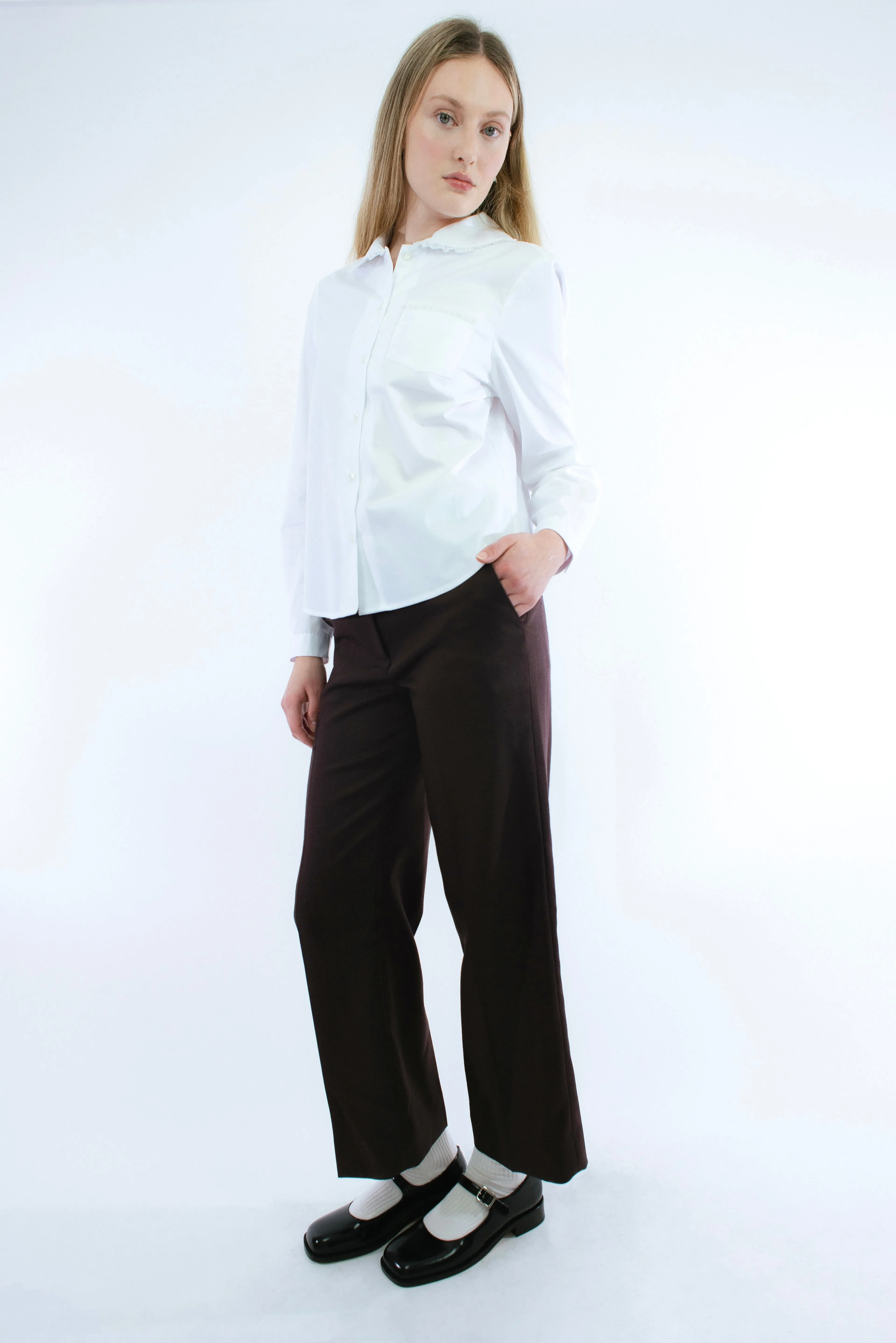 BOXY PANT IN BROWN sold by Sandy Liang product image thumbnail 3