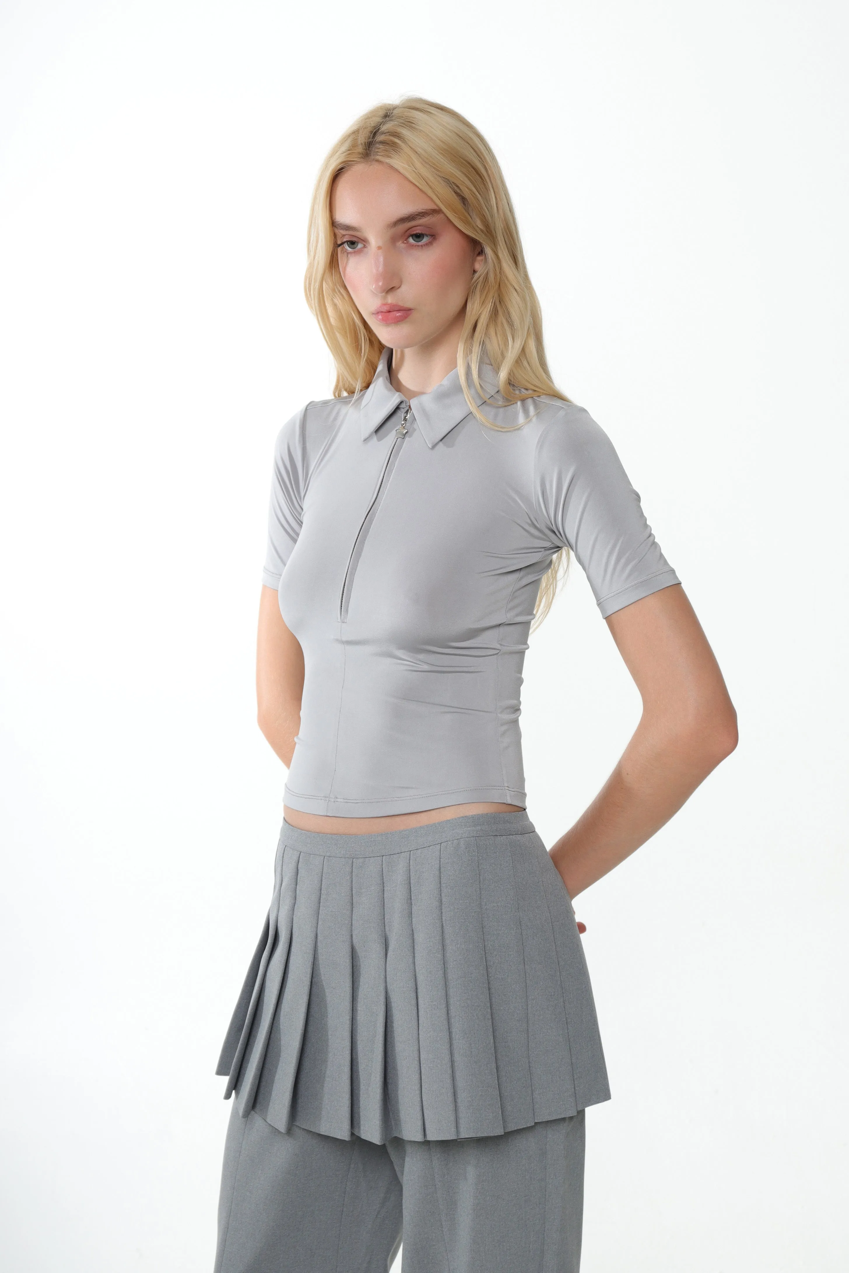 CAMPER TOP IN GREY sold by Sandy Liang product image thumbnail 3