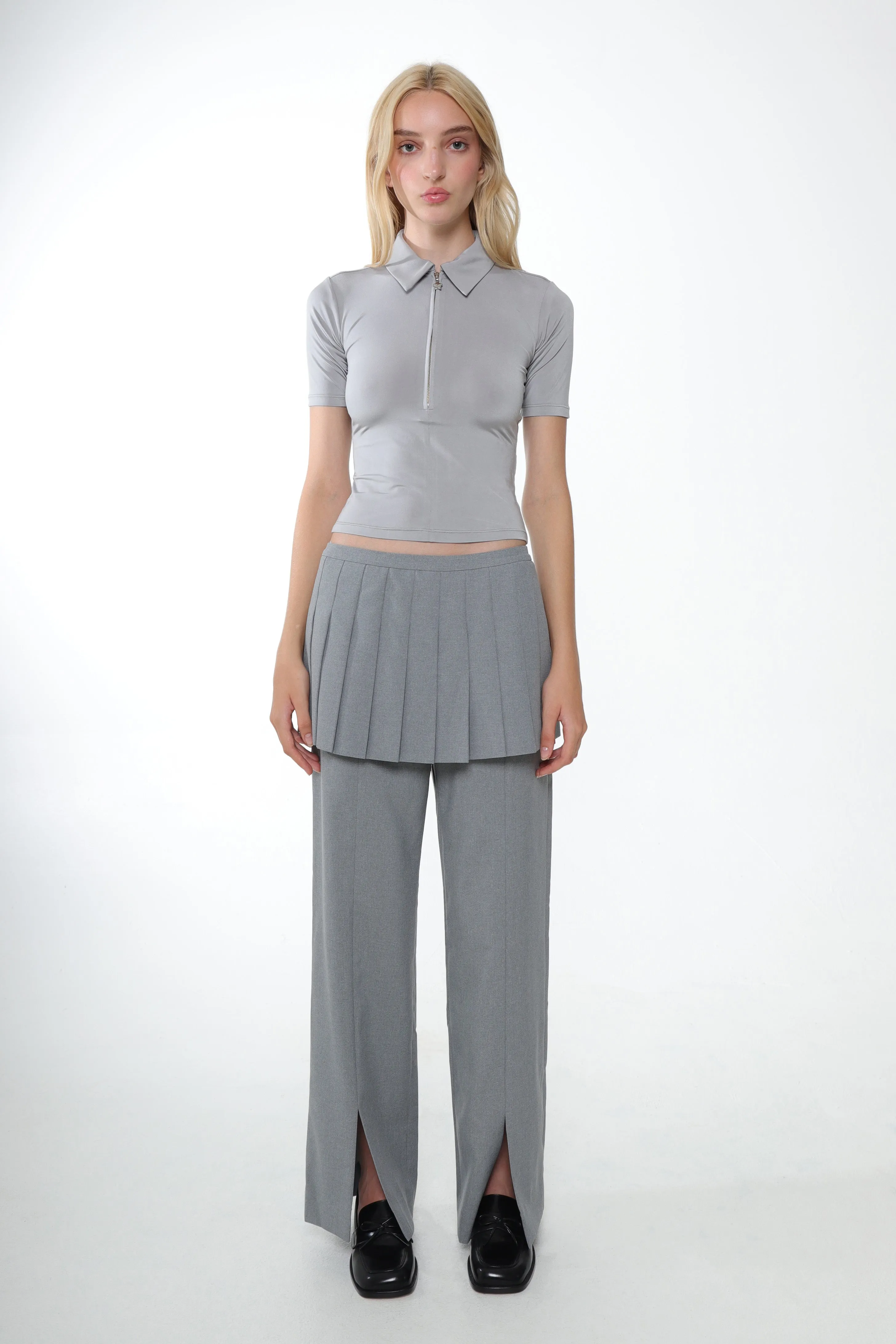 CAMPER TOP IN GREY sold by Sandy Liang product image thumbnail 2