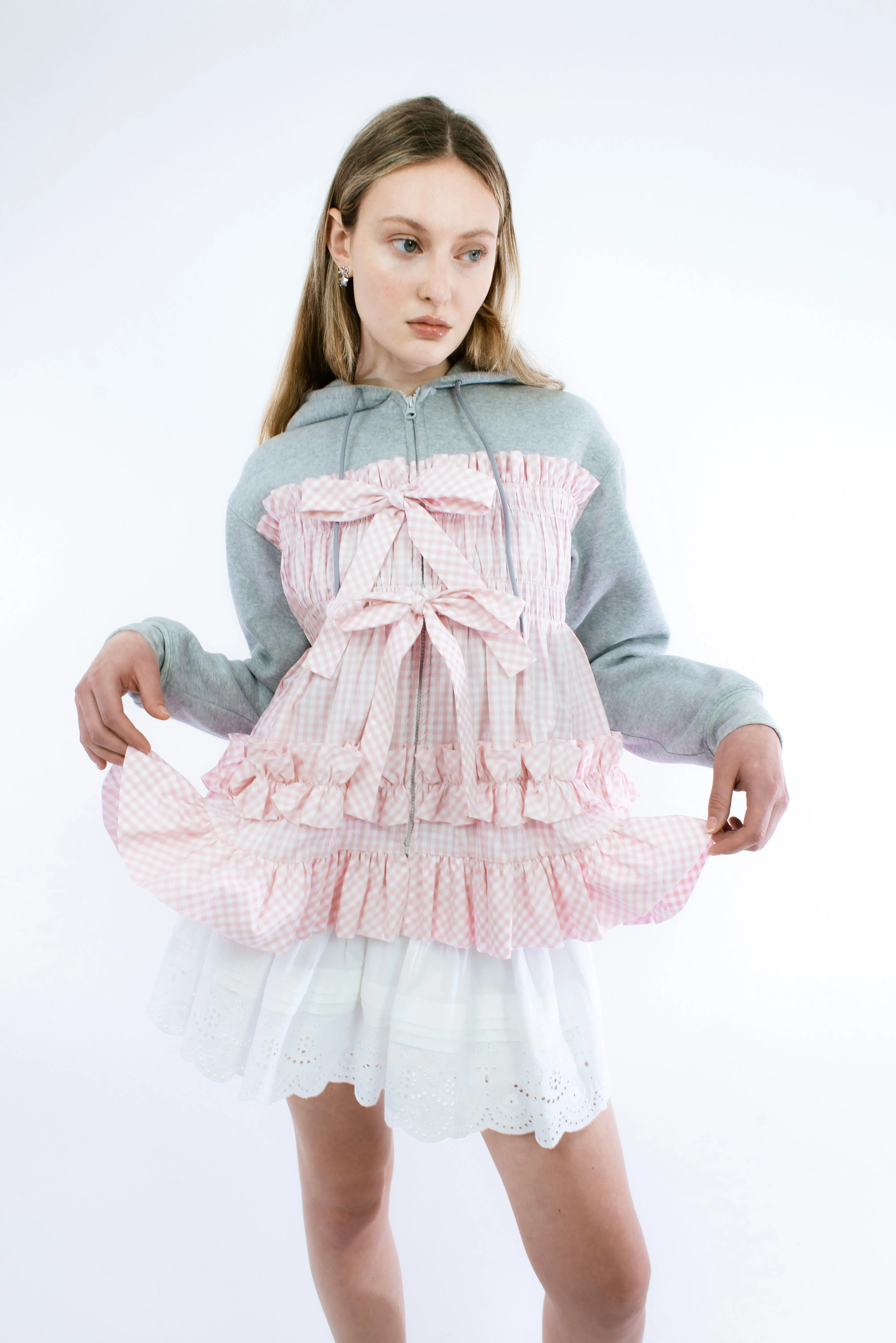 ESTHER HOODIE IN GREY sold by Sandy Liang product image thumbnail 2