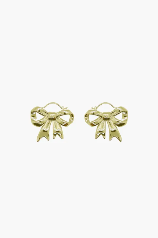 MONYO HOOPS IN GOLD sold by Sandy Liang