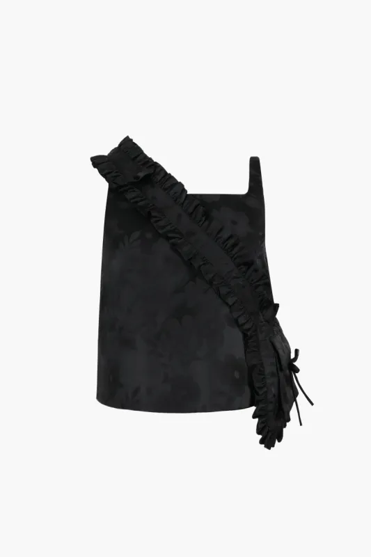 CARRY TOP IN BLACK made by Sandy Liang