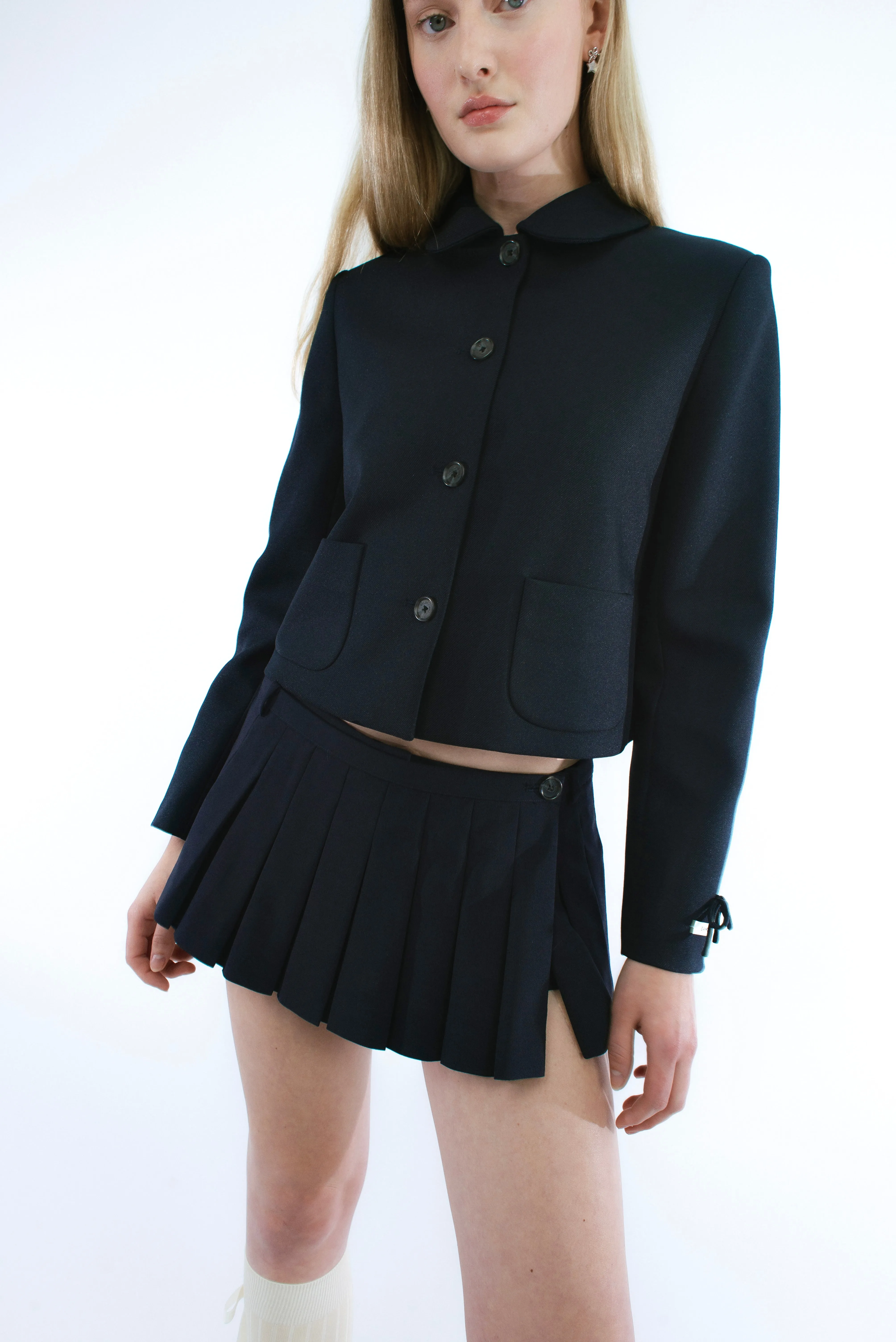DITTO JACKET IN NAVY sold by Sandy Liang product image thumbnail 4