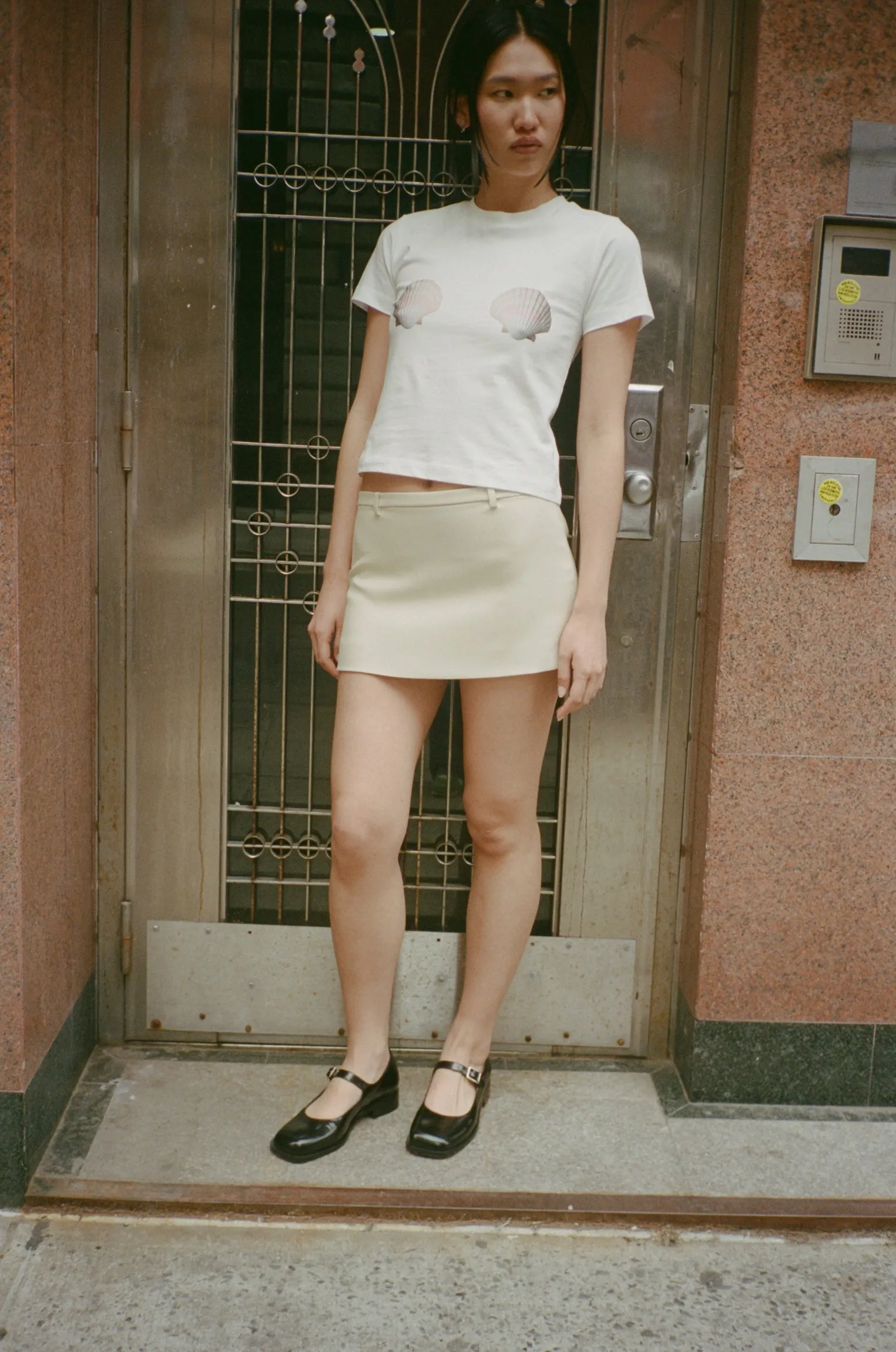 HOLLY SKIRT IN BUTTER sold by Sandy Liang product image thumbnail 4