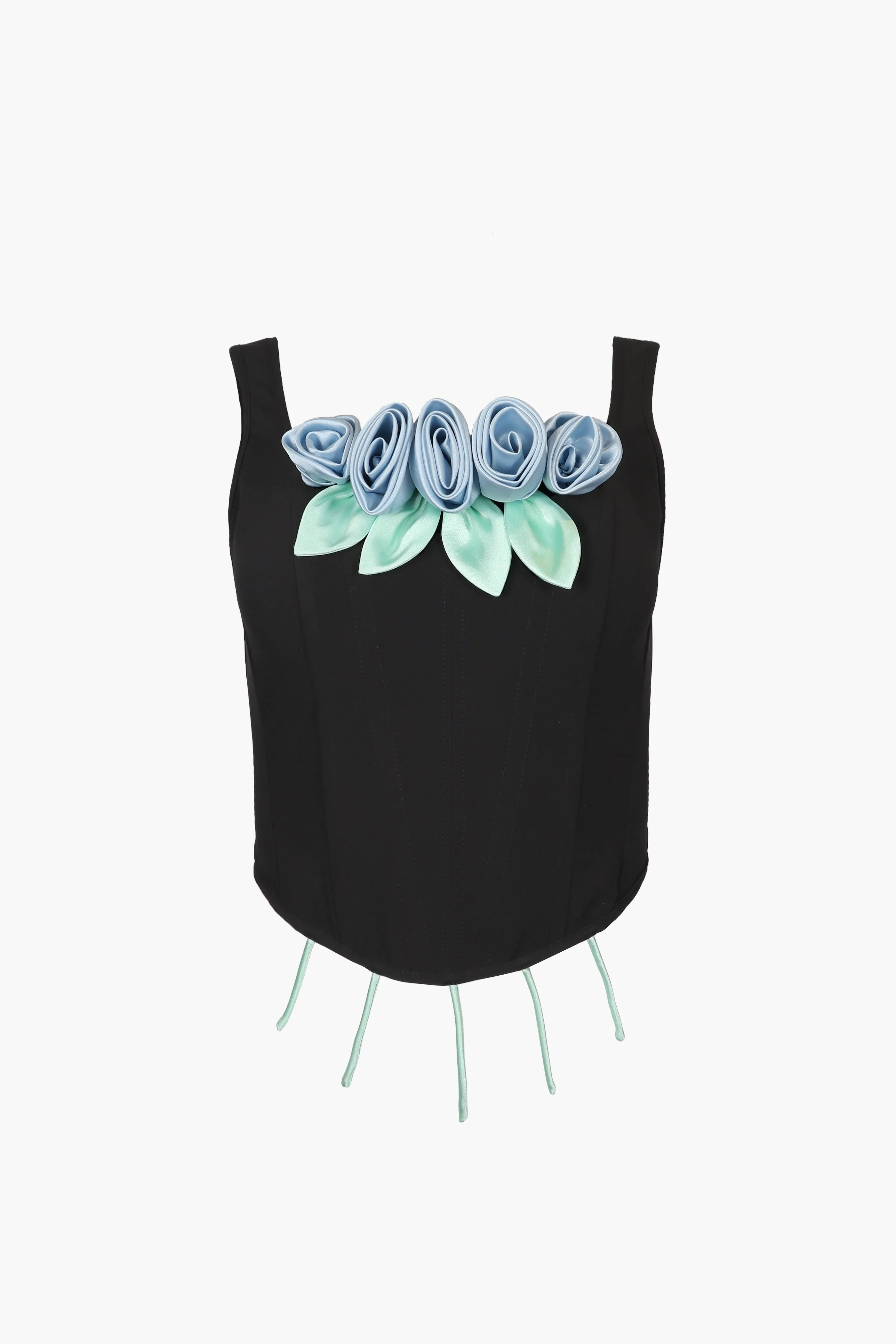 BARQUE CORSET IN BLUE sold by Sandy Liang