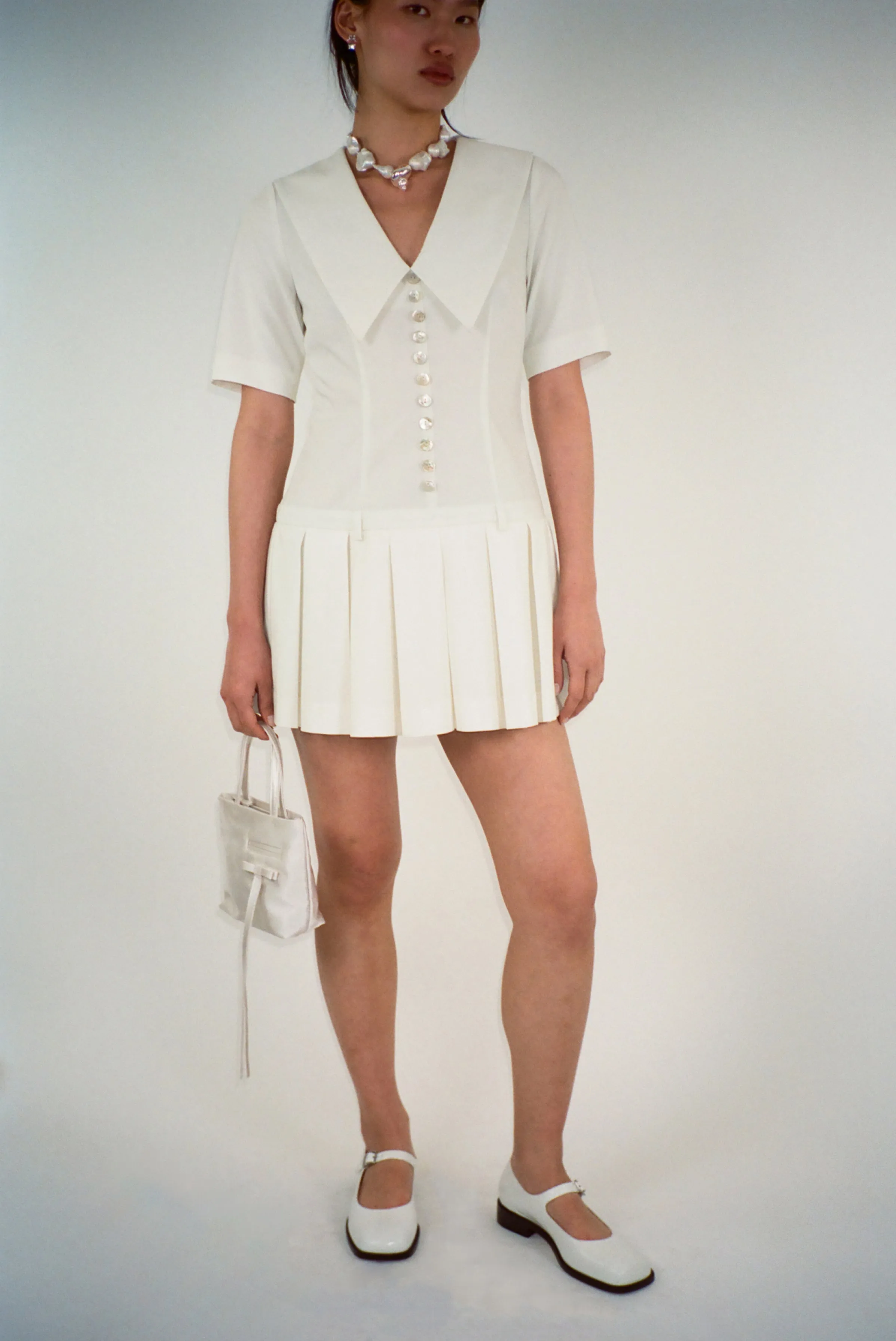 KERRY DRESS IN BONE sold by Sandy Liang product image thumbnail 2