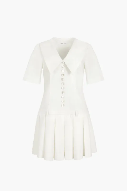 KERRY DRESS IN BONE sold by Sandy Liang