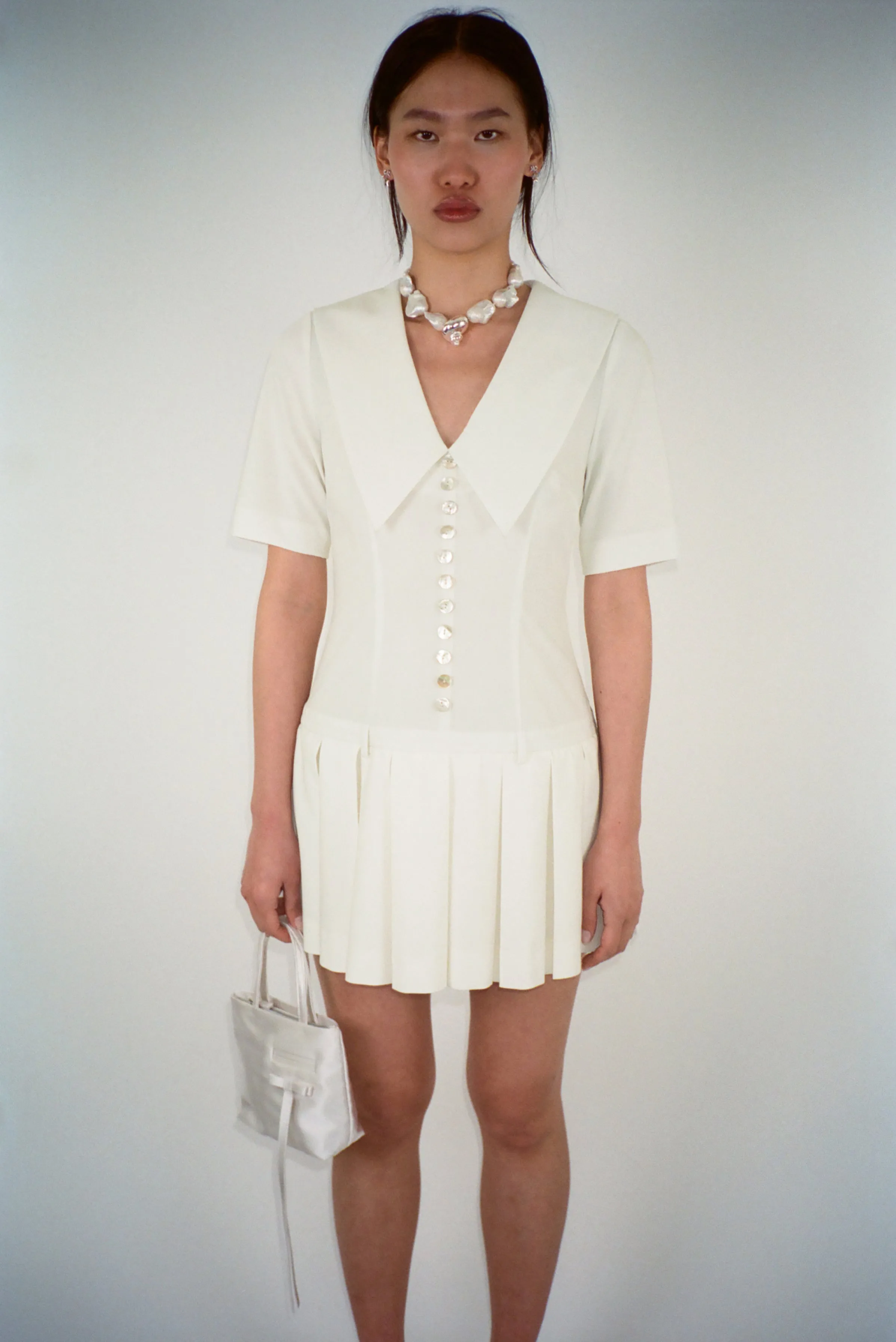 KERRY DRESS IN BONE sold by Sandy Liang product image thumbnail 3