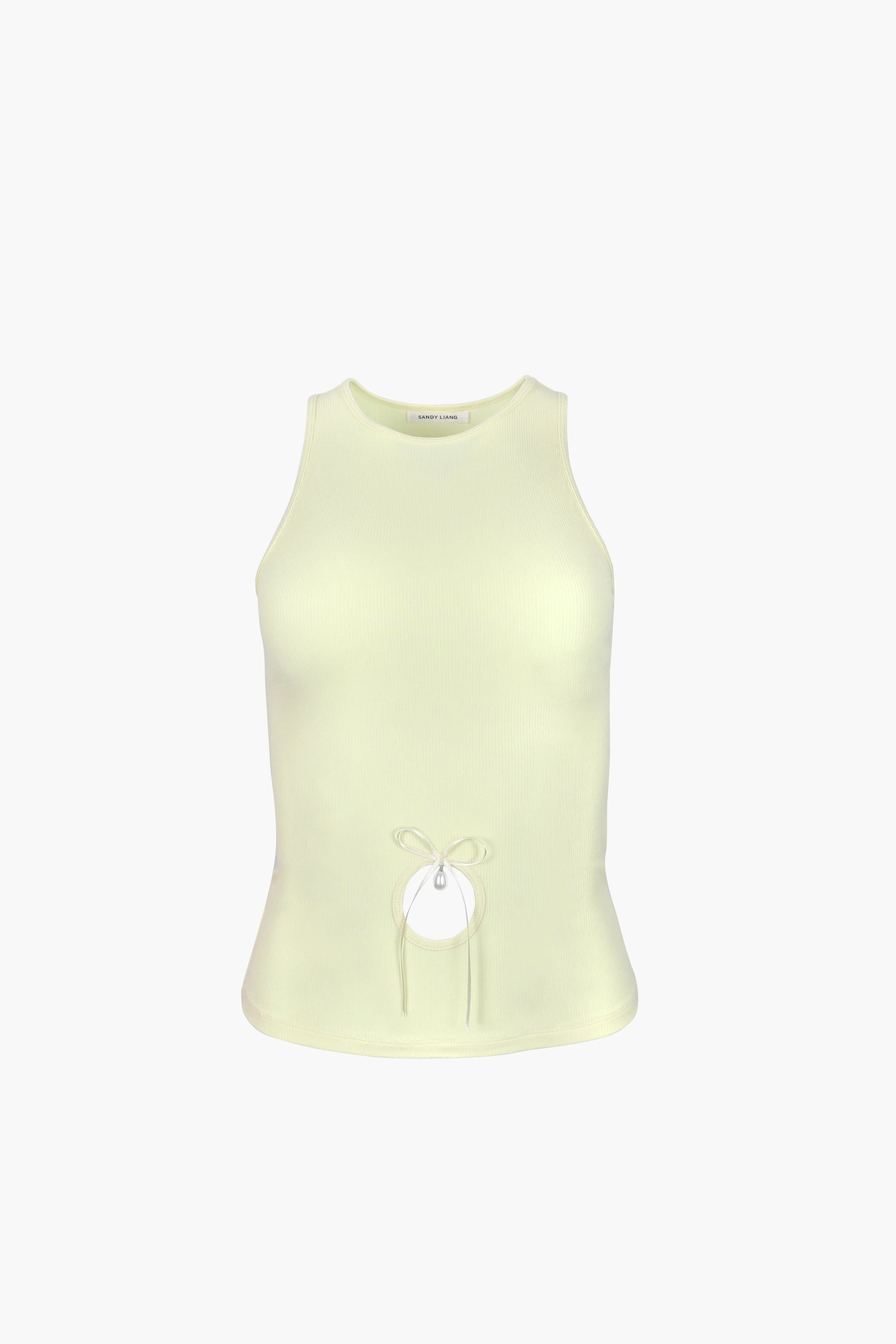 BELLISIMO TANK IN BUTTER sold by Sandy Liang