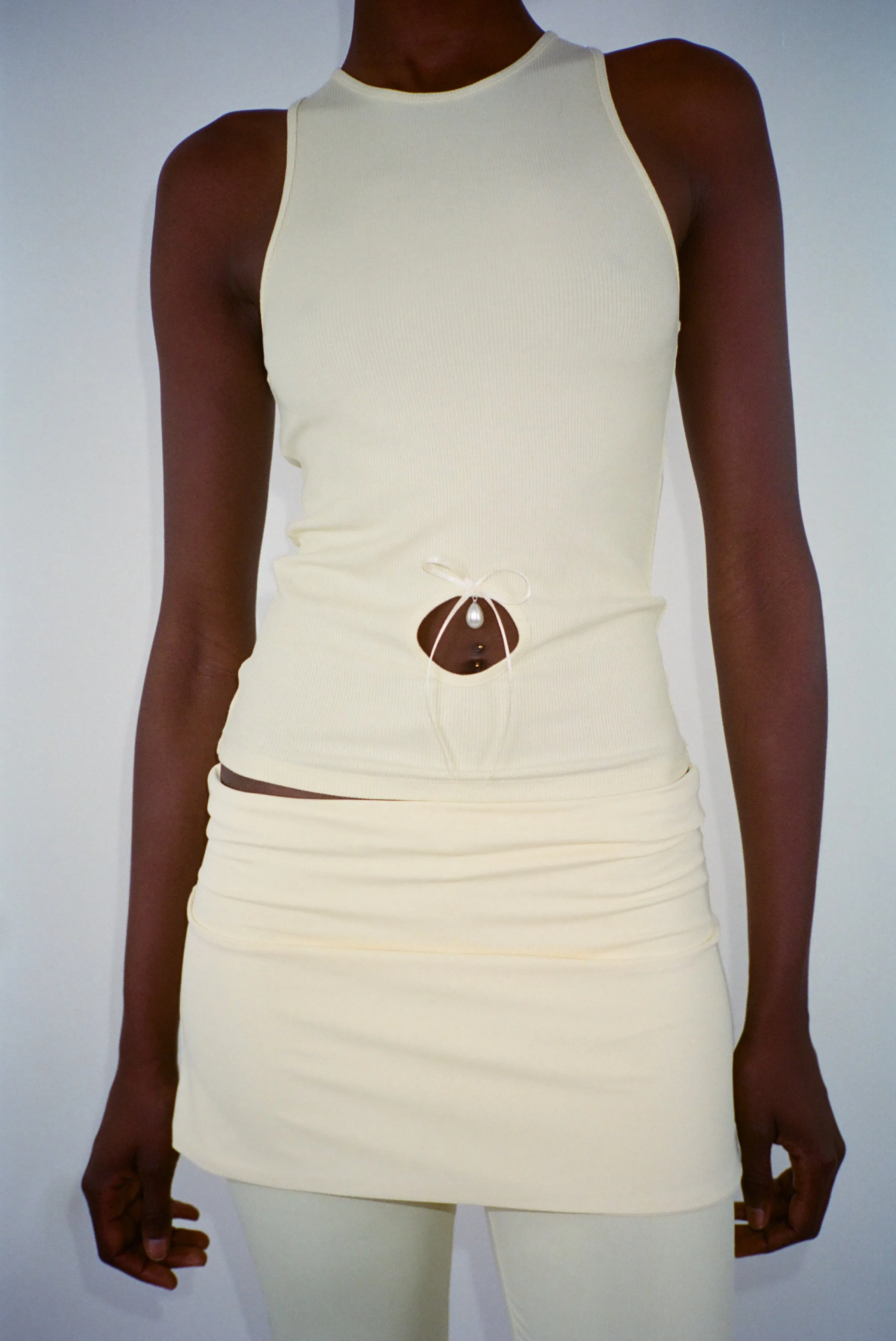 BELLISIMO TANK IN BUTTER sold by Sandy Liang product image thumbnail 2