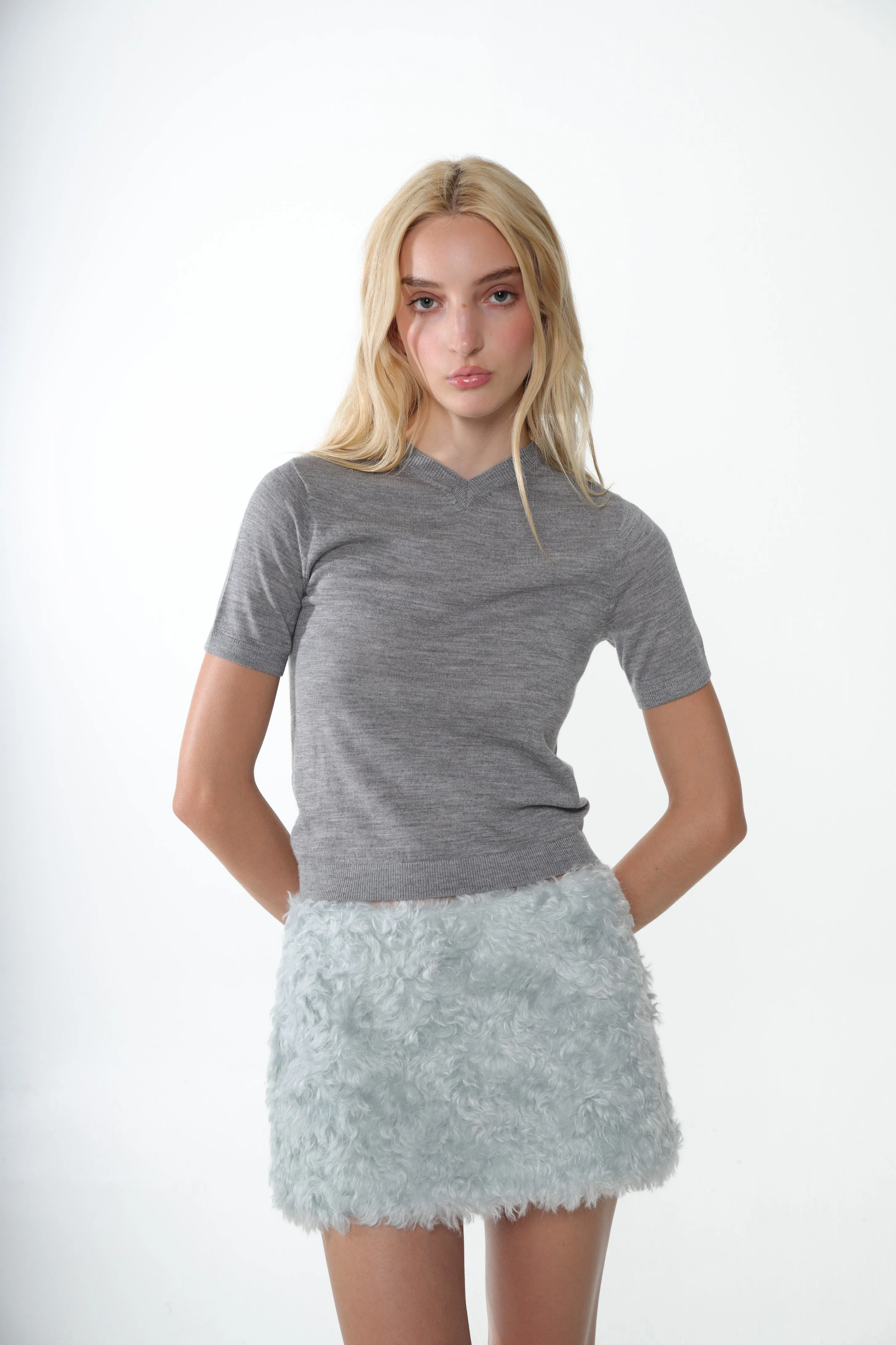 FENNY SWEATER IN GREY sold by Sandy Liang product image thumbnail 3