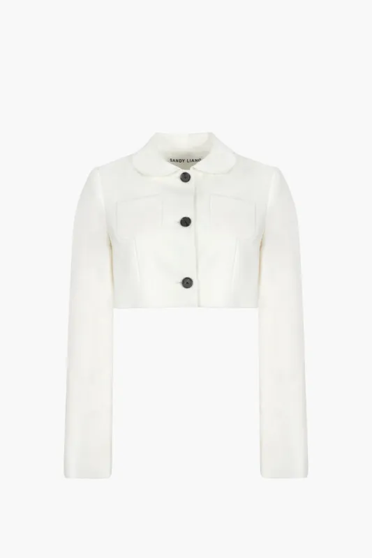 ENNIS JACKET IN BONE made by Sandy Liang