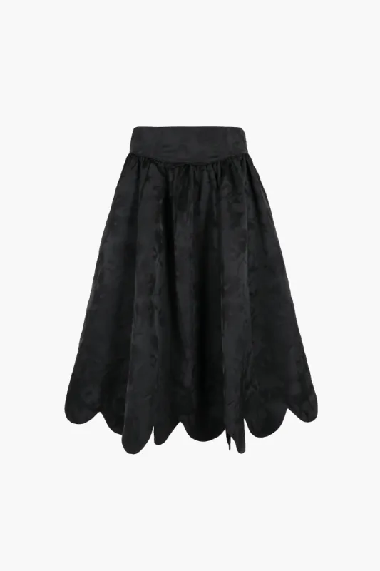 GRETA SKIRT IN BLACK sold by Sandy Liang