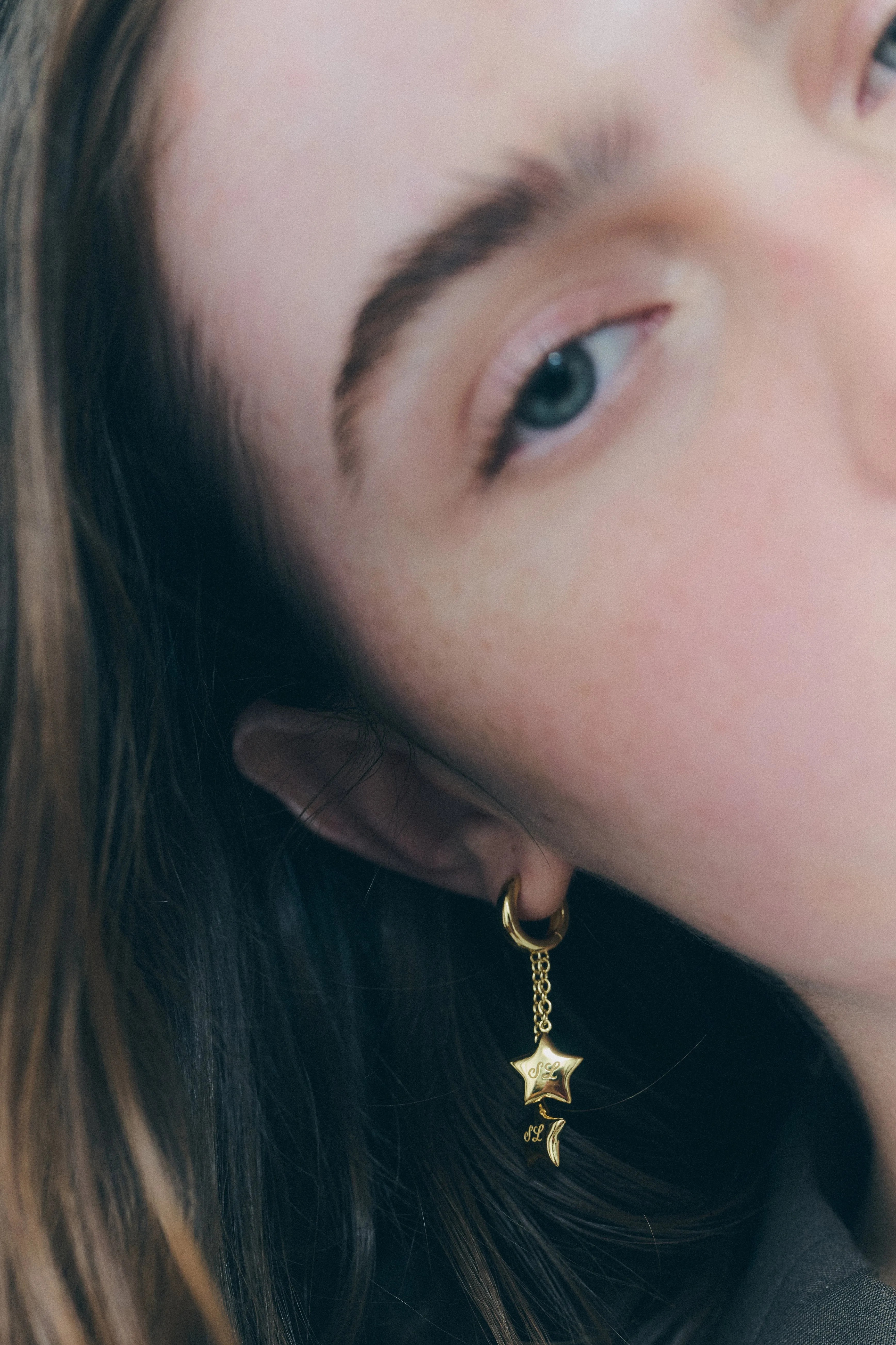 TWIN EARRINGS IN GOLD VERMEIL sold by Sandy Liang product image thumbnail 3