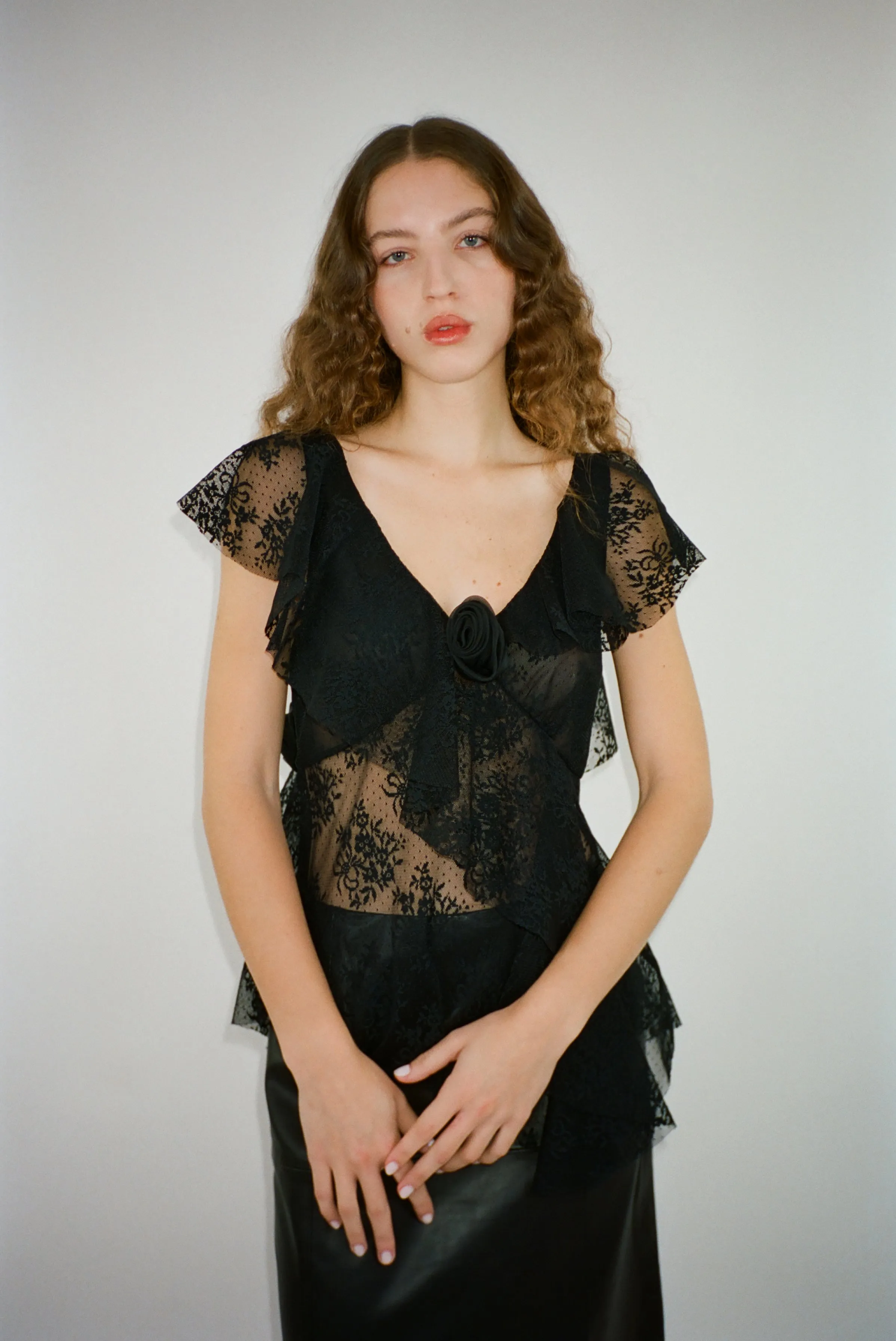 TORINO TOP IN BLACK sold by Sandy Liang product image thumbnail 2