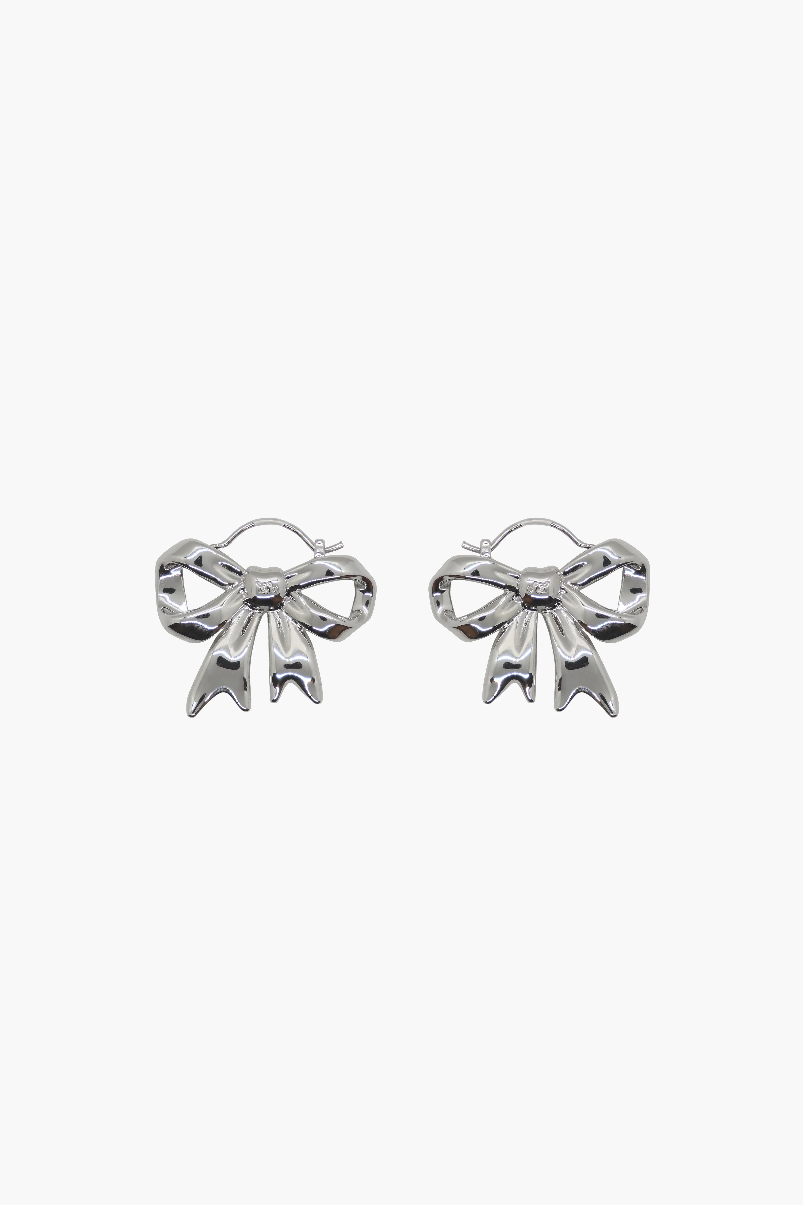MONYO HOOPS IN SILVER sold by Sandy Liang