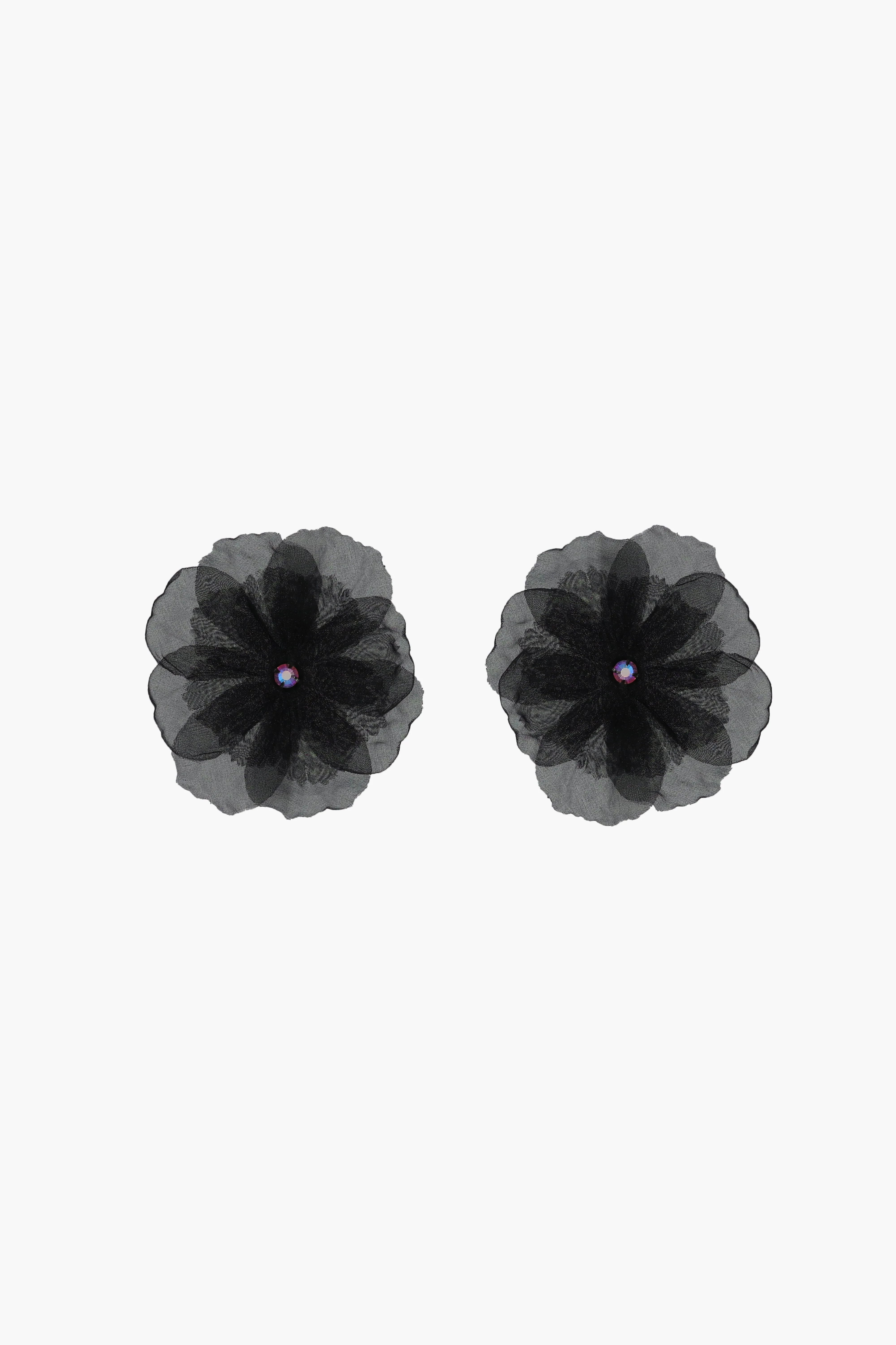 MUFF EARRINGS IN BLACK sold by Sandy Liang