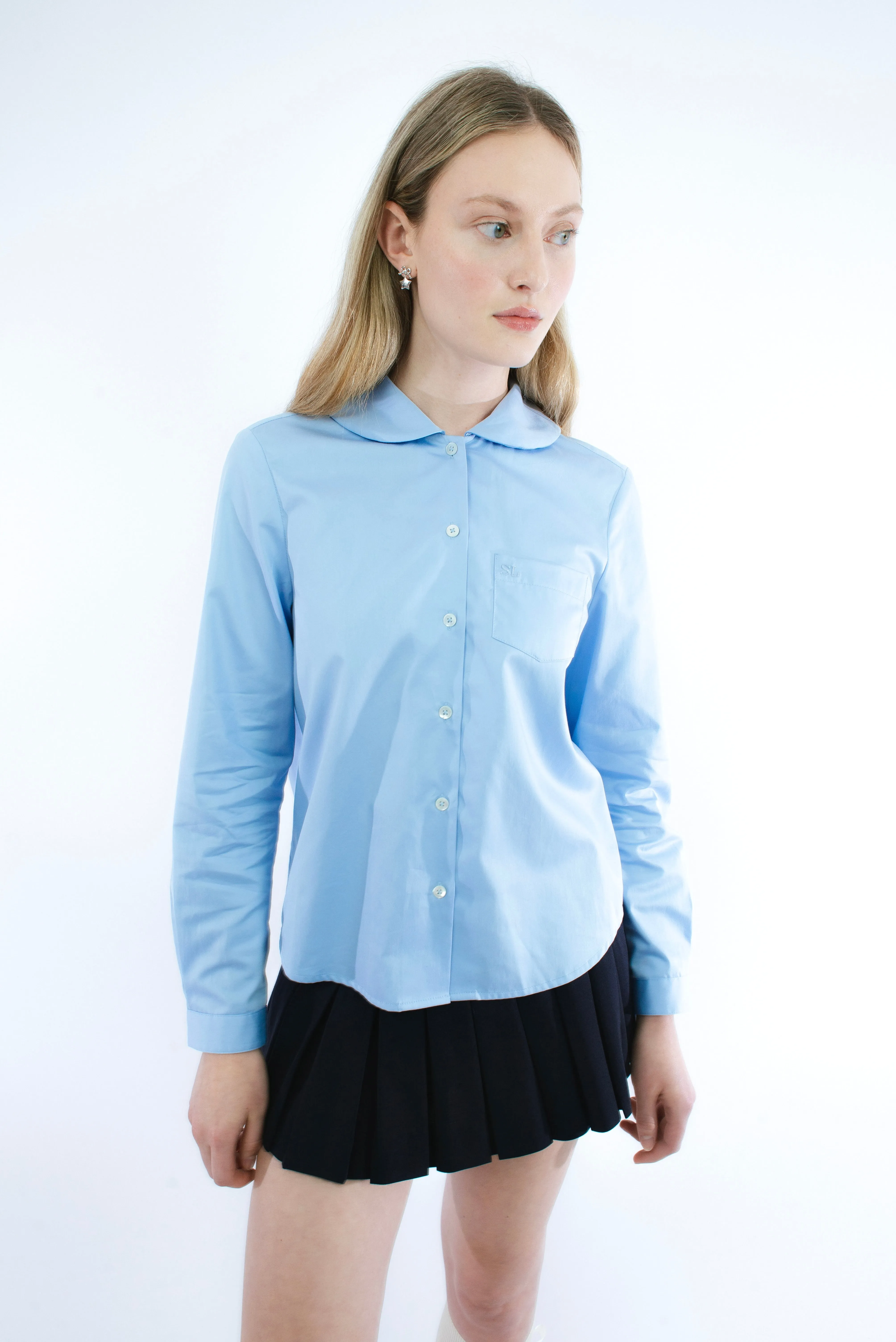 WILBUR TOP IN LIGHT BLUE sold by Sandy Liang product image thumbnail 4